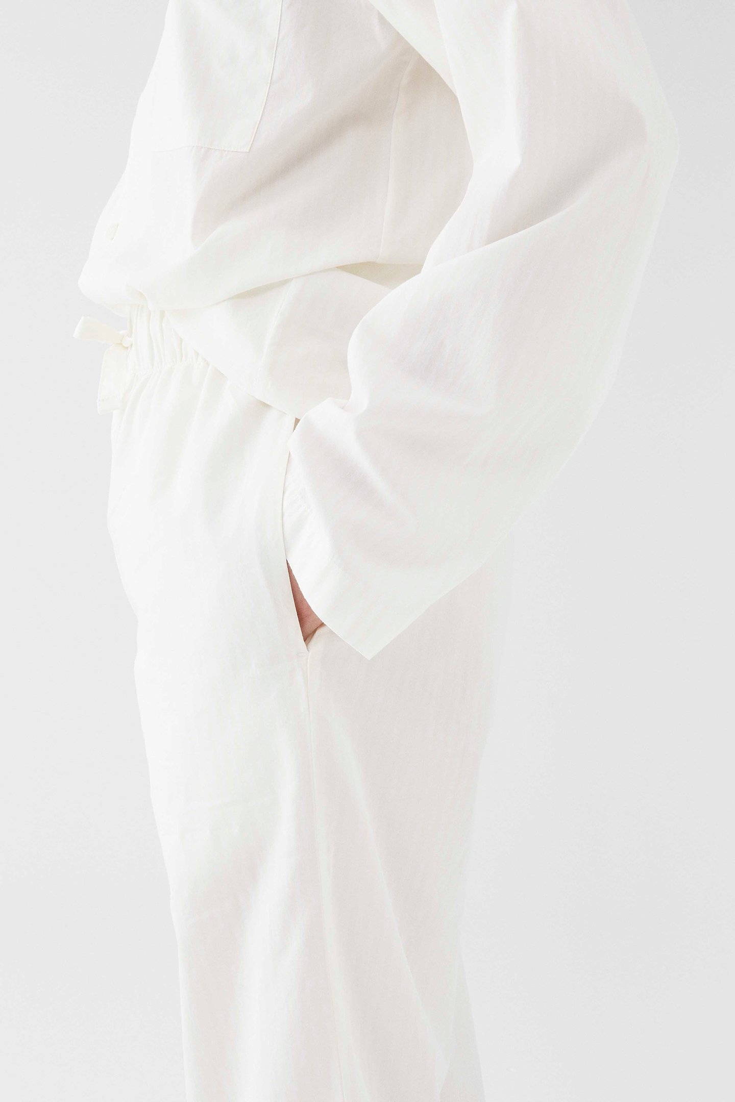 UNISEX POPLIN, PYJAMAS PANTS MORNING WHITE 2