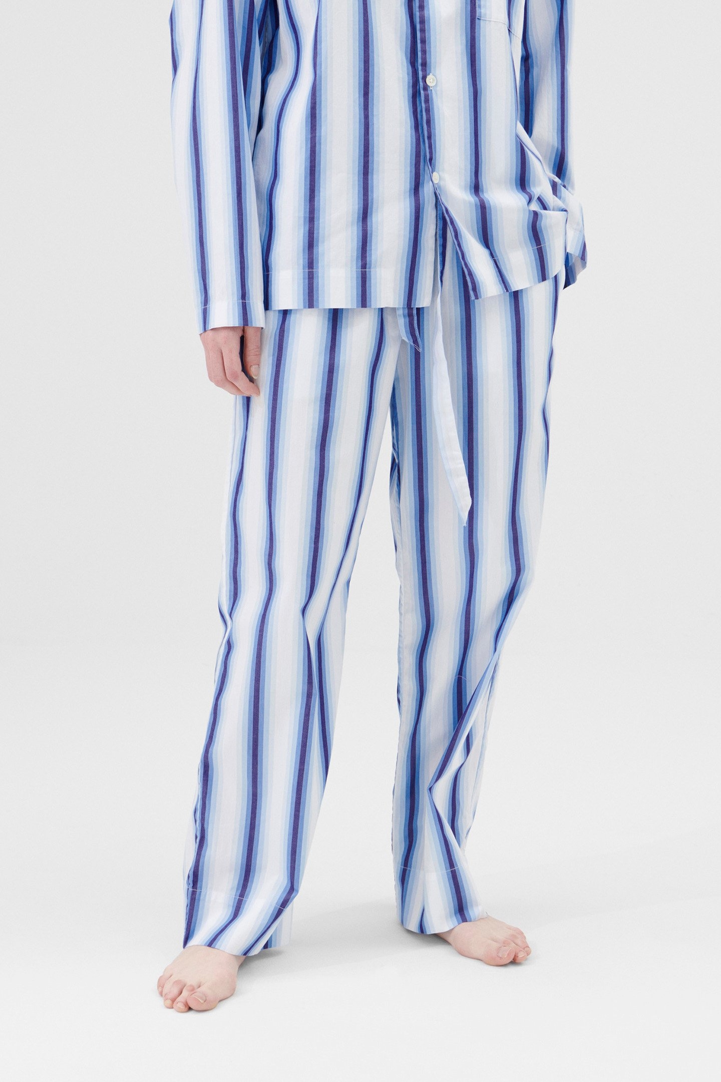 UNISEX POPLIN, PYJAMAS PANTS BLUE MARQUEE 1