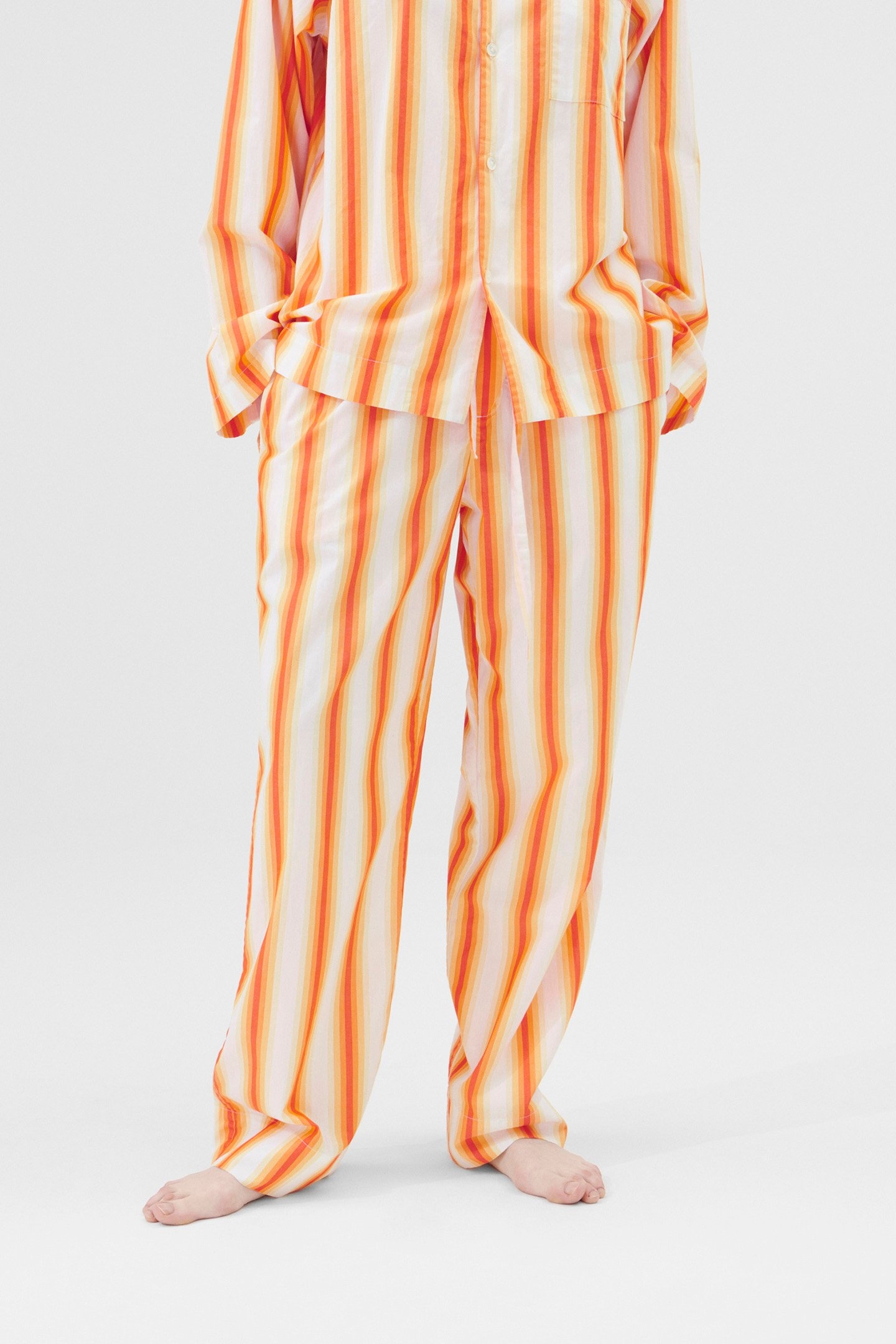 UNISEX POPLIN, PYJAMAS PANTS ORANGE MARQUEE 1