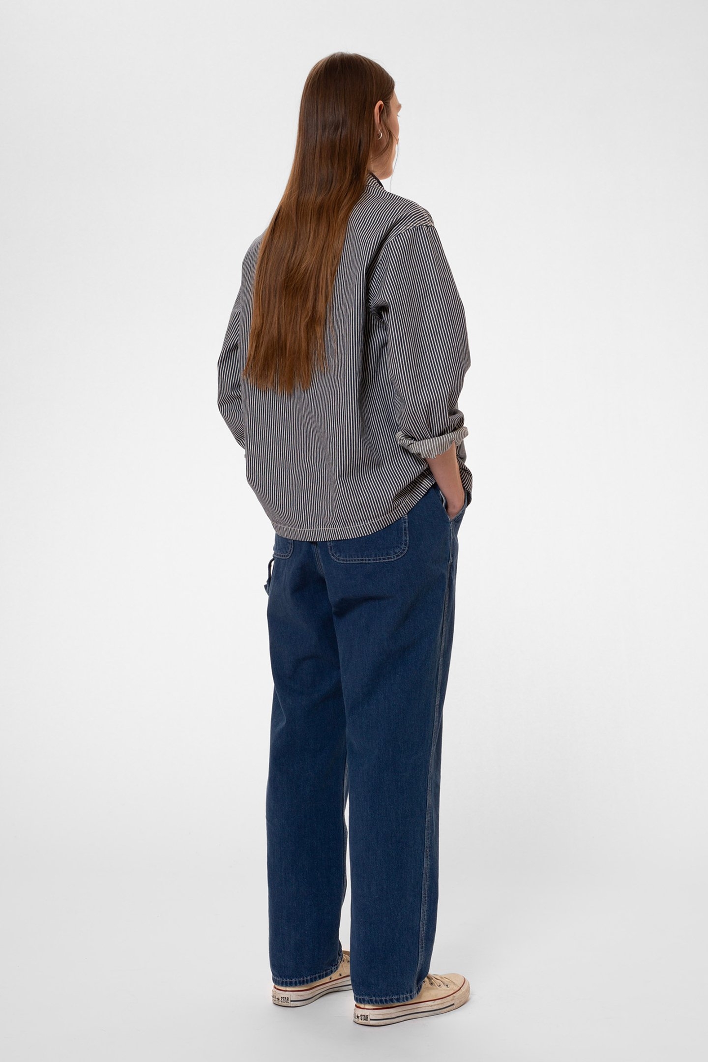 EVA HICKORY STRIPED JACKET BLUE OFFWHITE 2