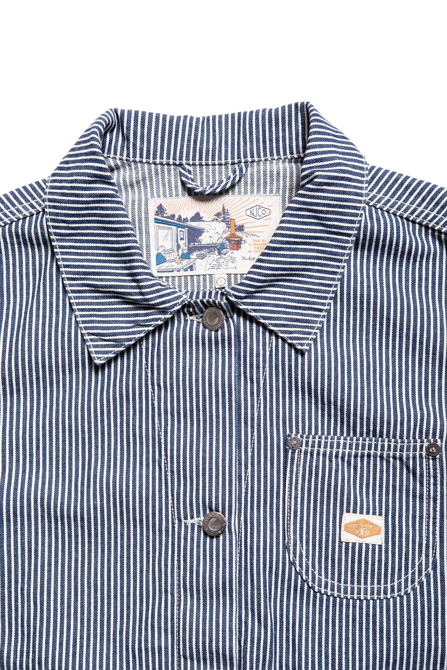 EVA HICKORY STRIPED JACKET BLUE OFFWHITE 4