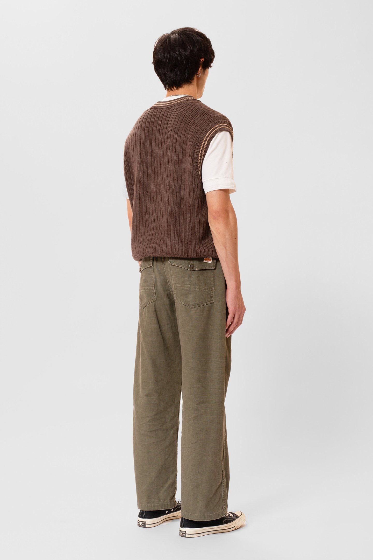 SVERRE KNITTED VEST BROWNMELANGE 2