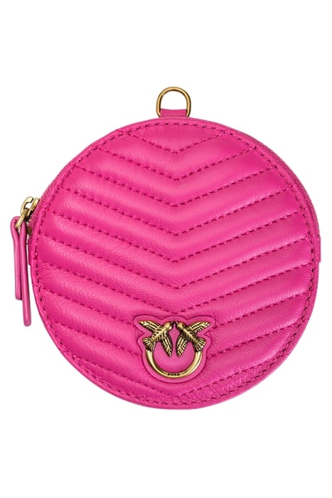 NECKLACE MINI BAG CHEVRON FUCHSIA-ANTIQUE GOLD 3