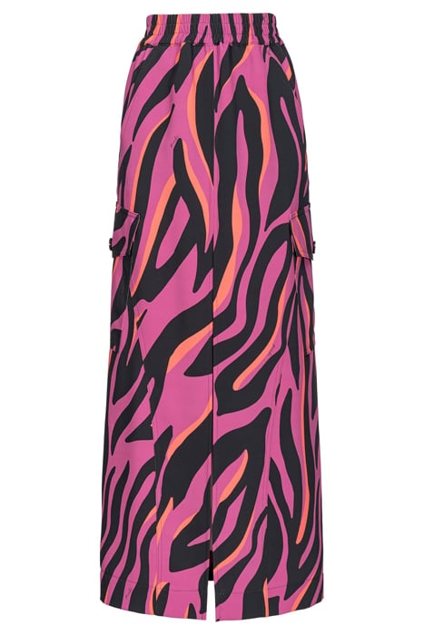 GASTLY GONNA CADY STAMPATO BOUGAINVILLEA/BLACK/ORANGE 2