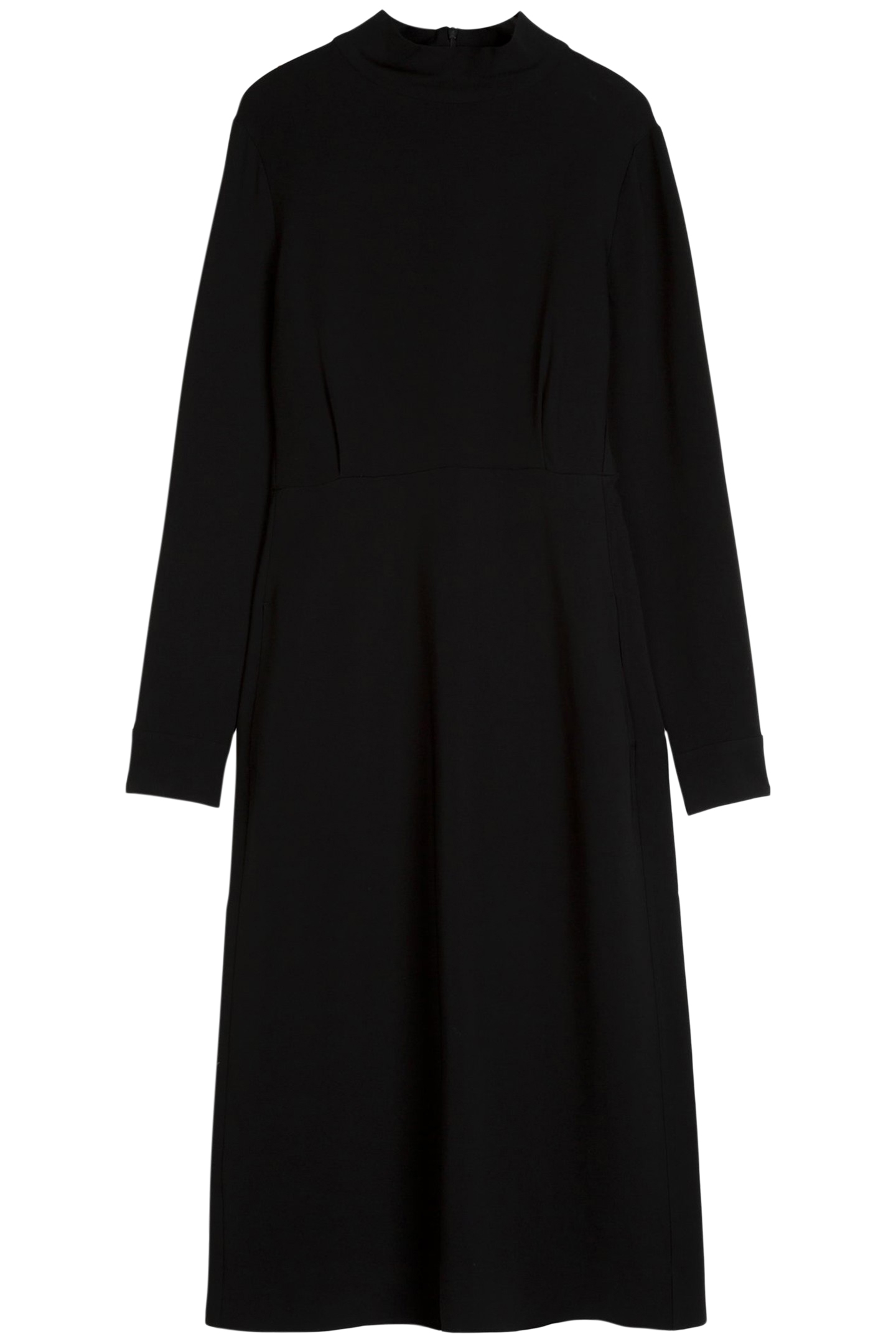 DRESS CREPE LONG SLEEVE BLACK 3