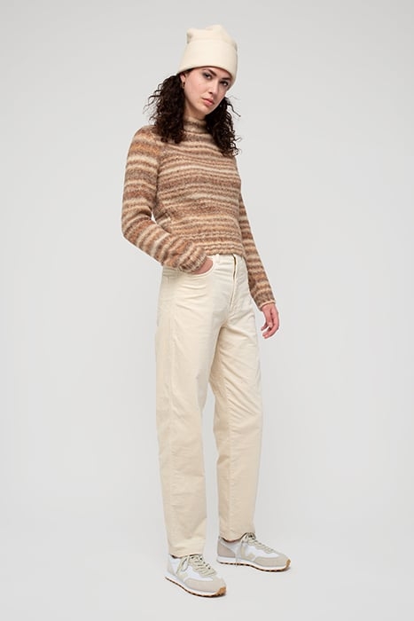 PANTS LONG PEAU DE PECHE TAPERE NEW ECRU 3