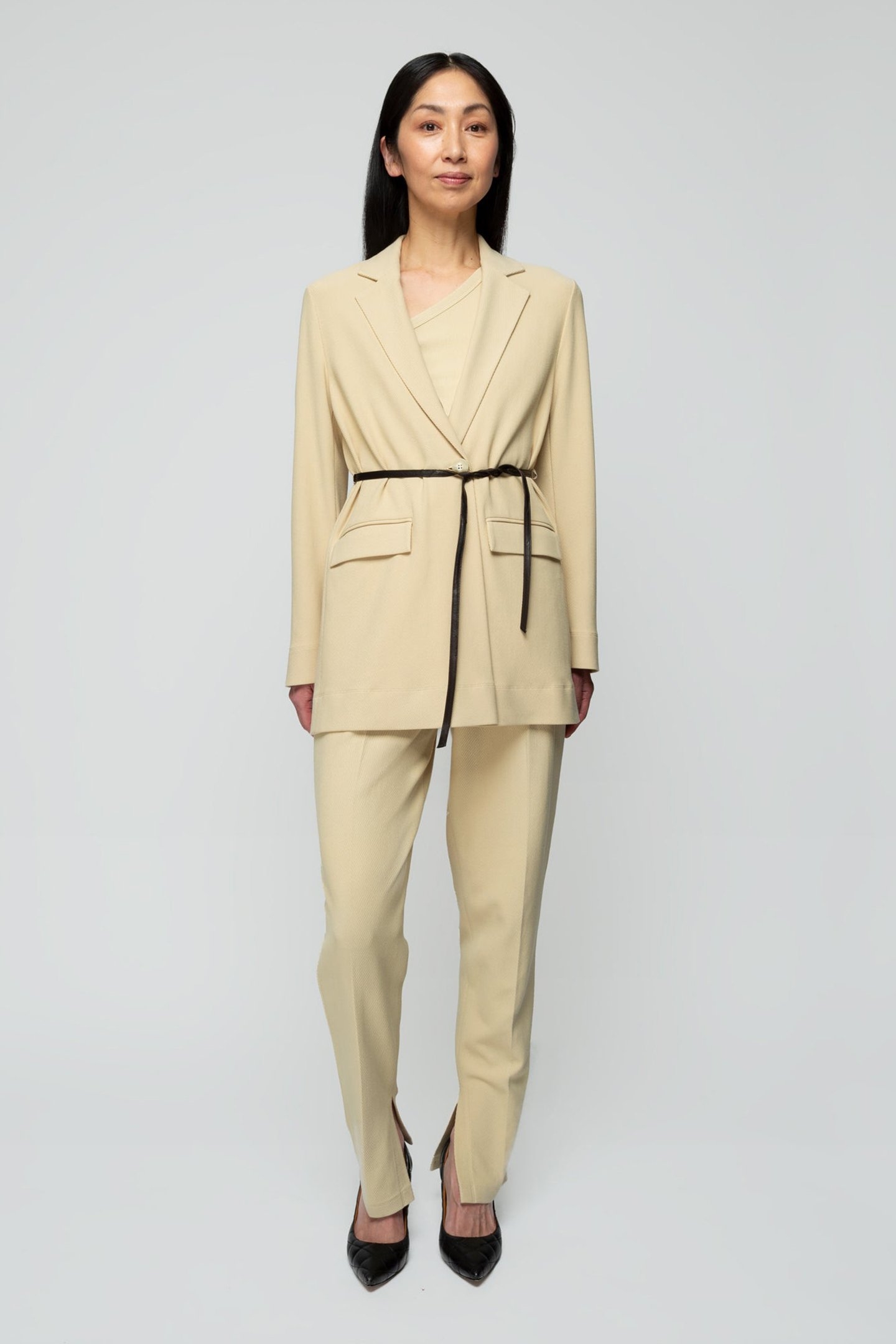 COLBERT RELAX RIB BLAZER PALE KHAKI 2