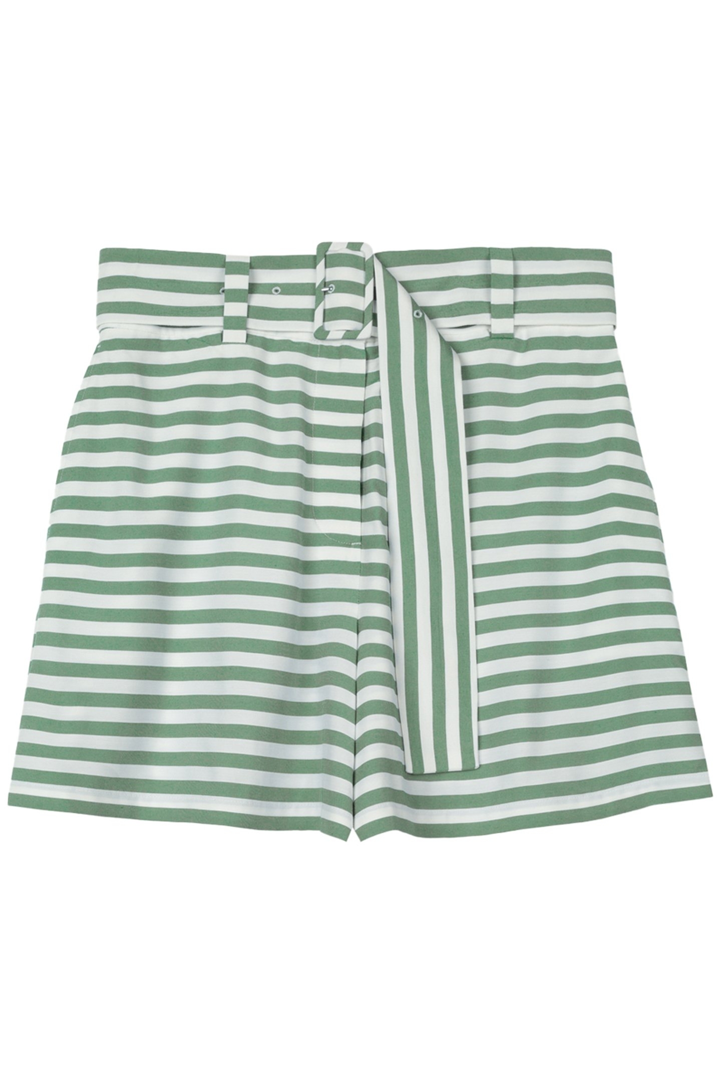 CLEAN STRIPE SHORT DEEP FOREST/OFF WHITE 4