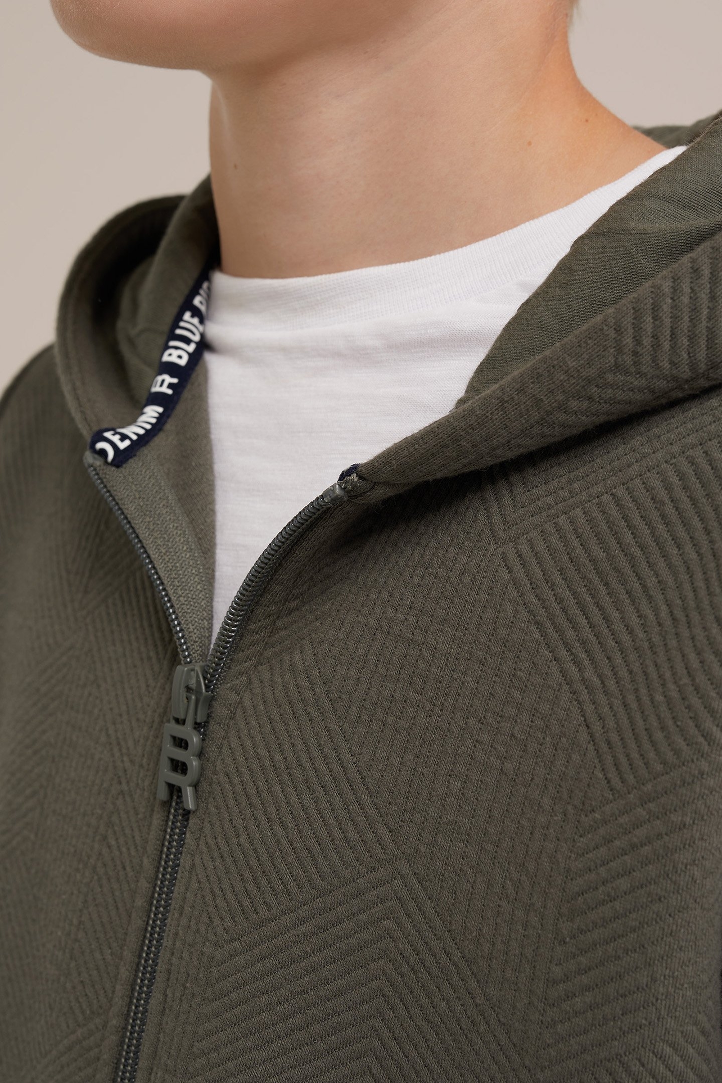 CARDIGAN WITH ZIPPER ARMY GREEN 5