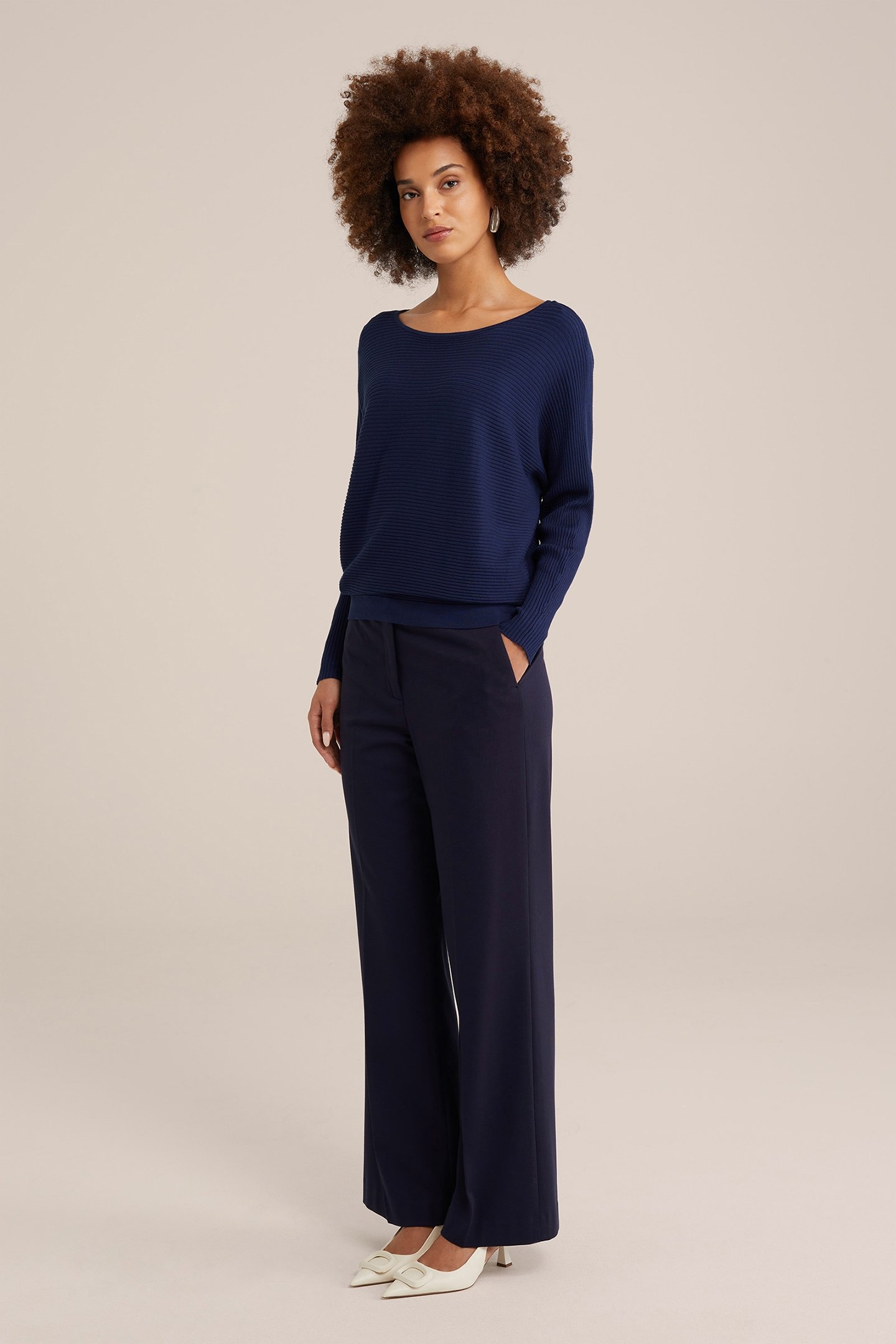 KNITTED PULLOVER NAVY BLUE 3