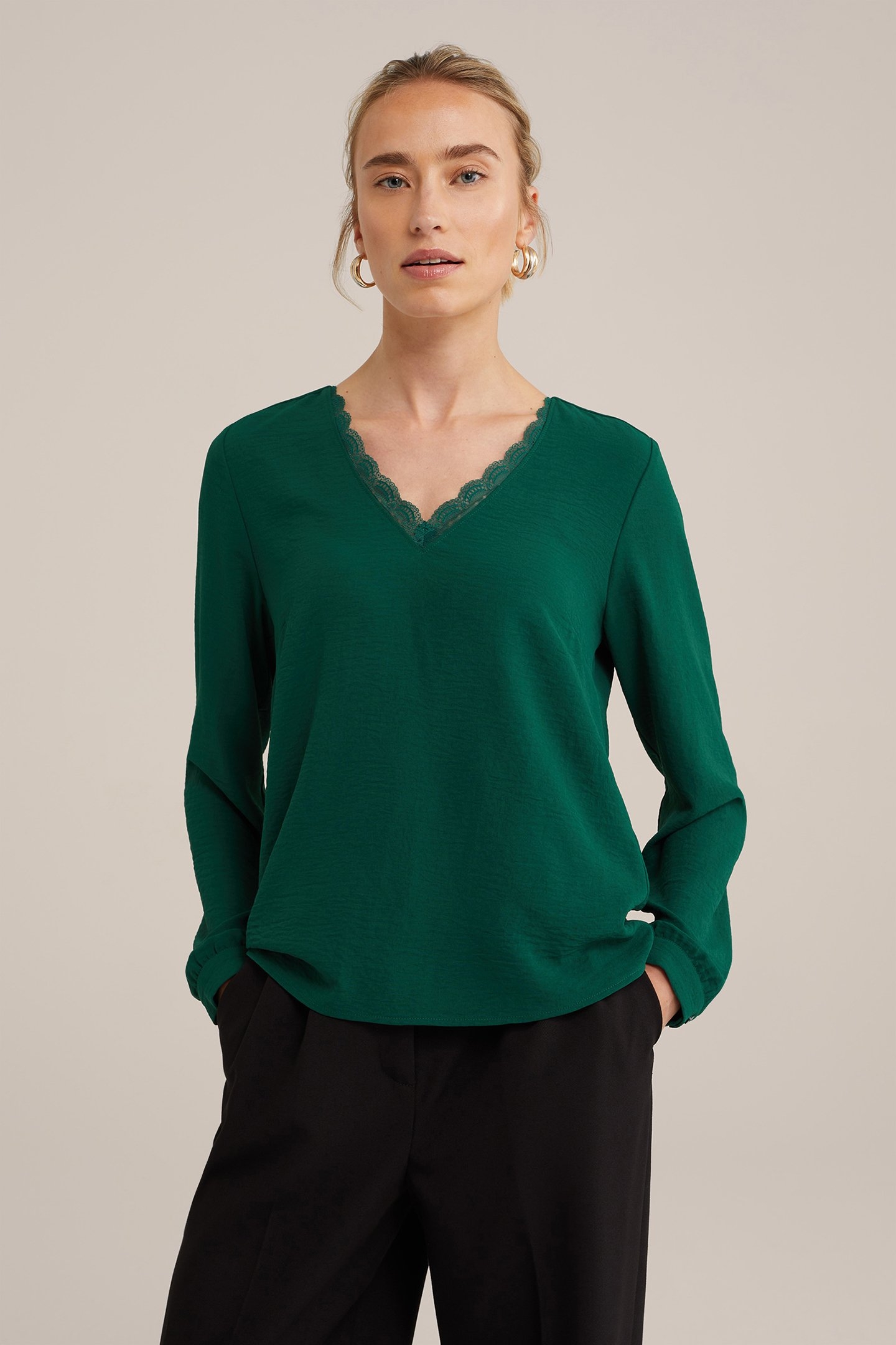 BLOUSE DARK GREEN 1