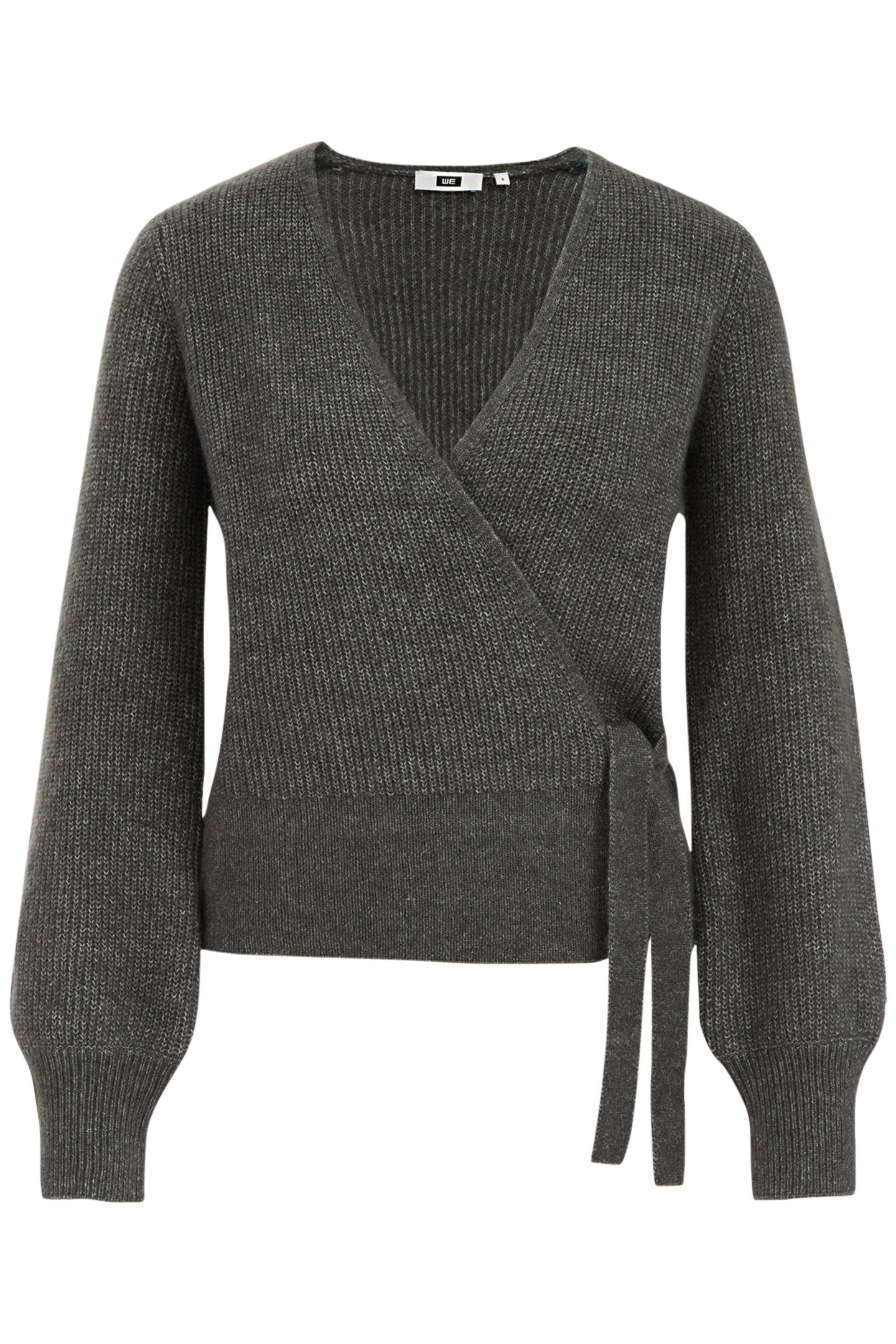 WRAP CARDIGAN GREYISH GREEN 4