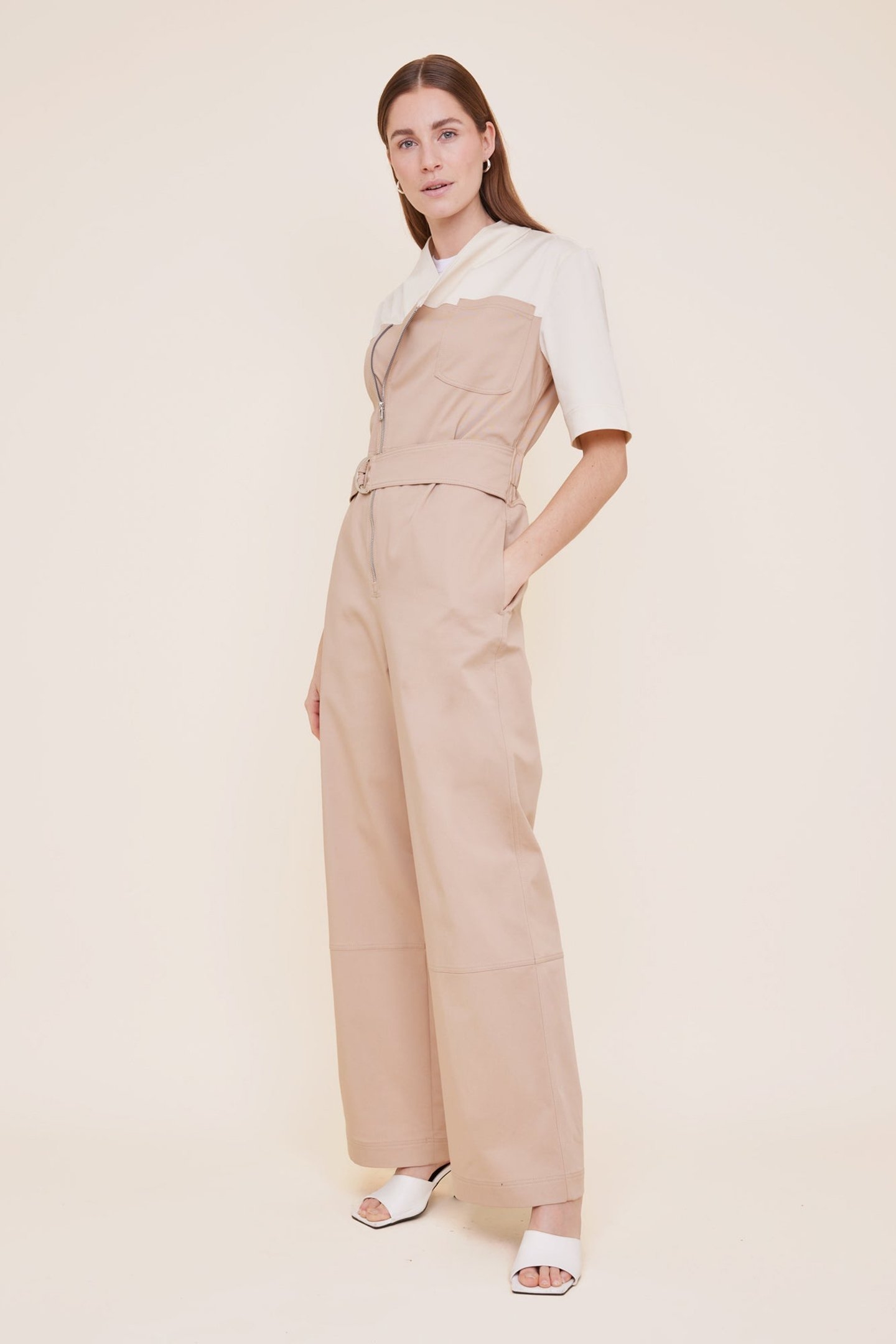 SUIT PANTS WRAPPED FOLD TWILL BEACH 1