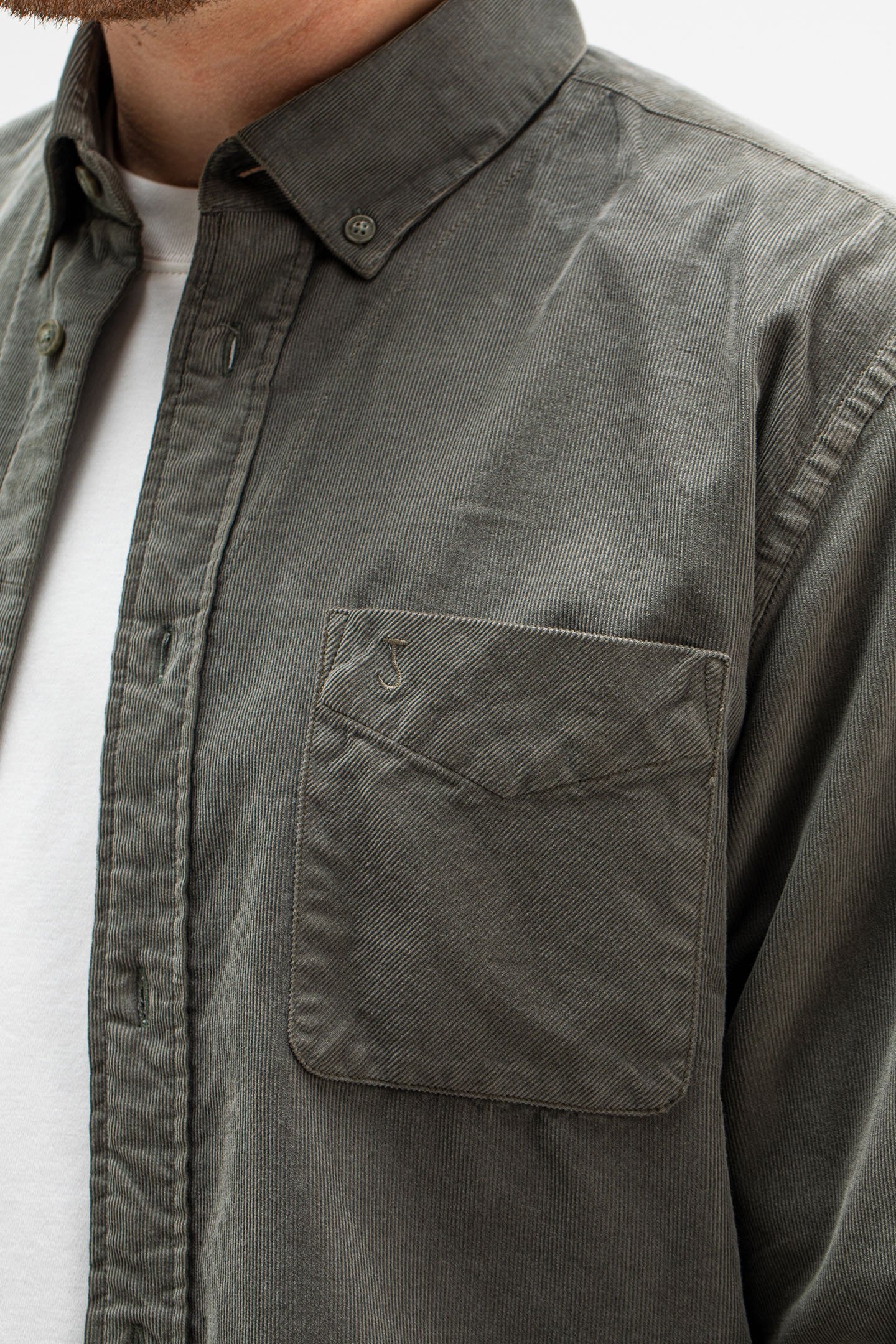 ROBBY CORD SHIRT GRANITE GREEN 5