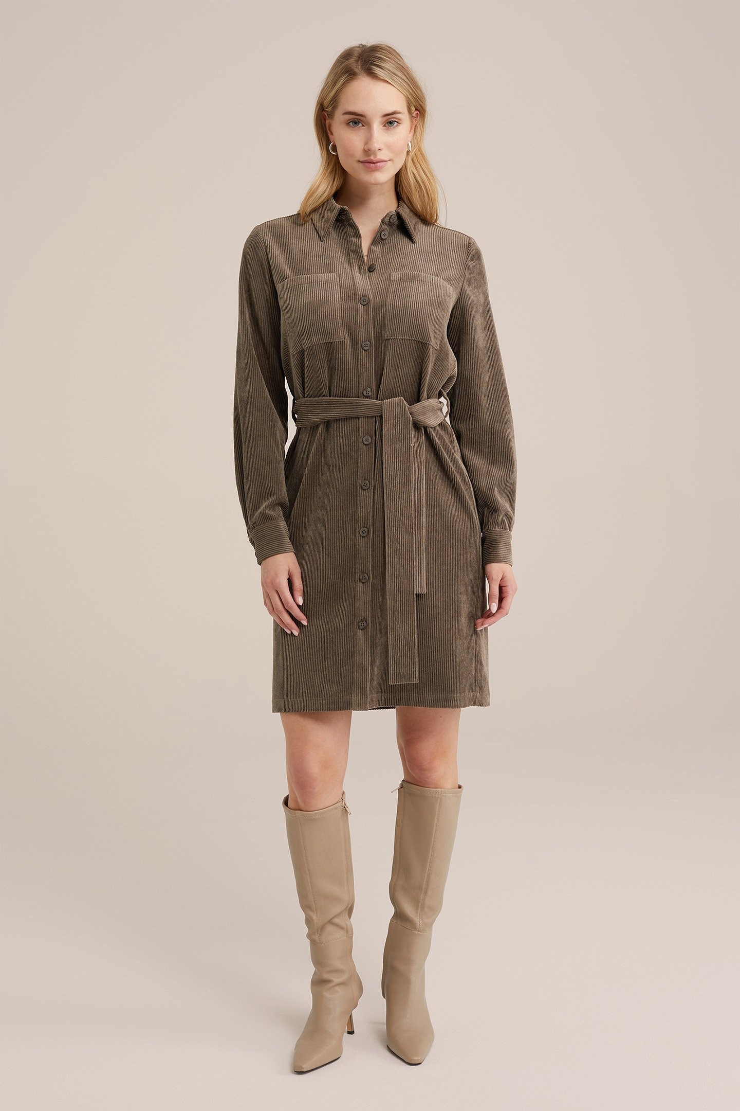 DRESS MID LENGTH DARK GREEN 2