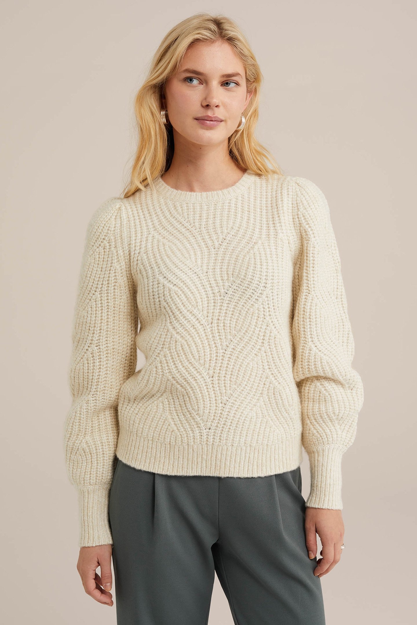 KNITTED PULLOVER WHITE 1