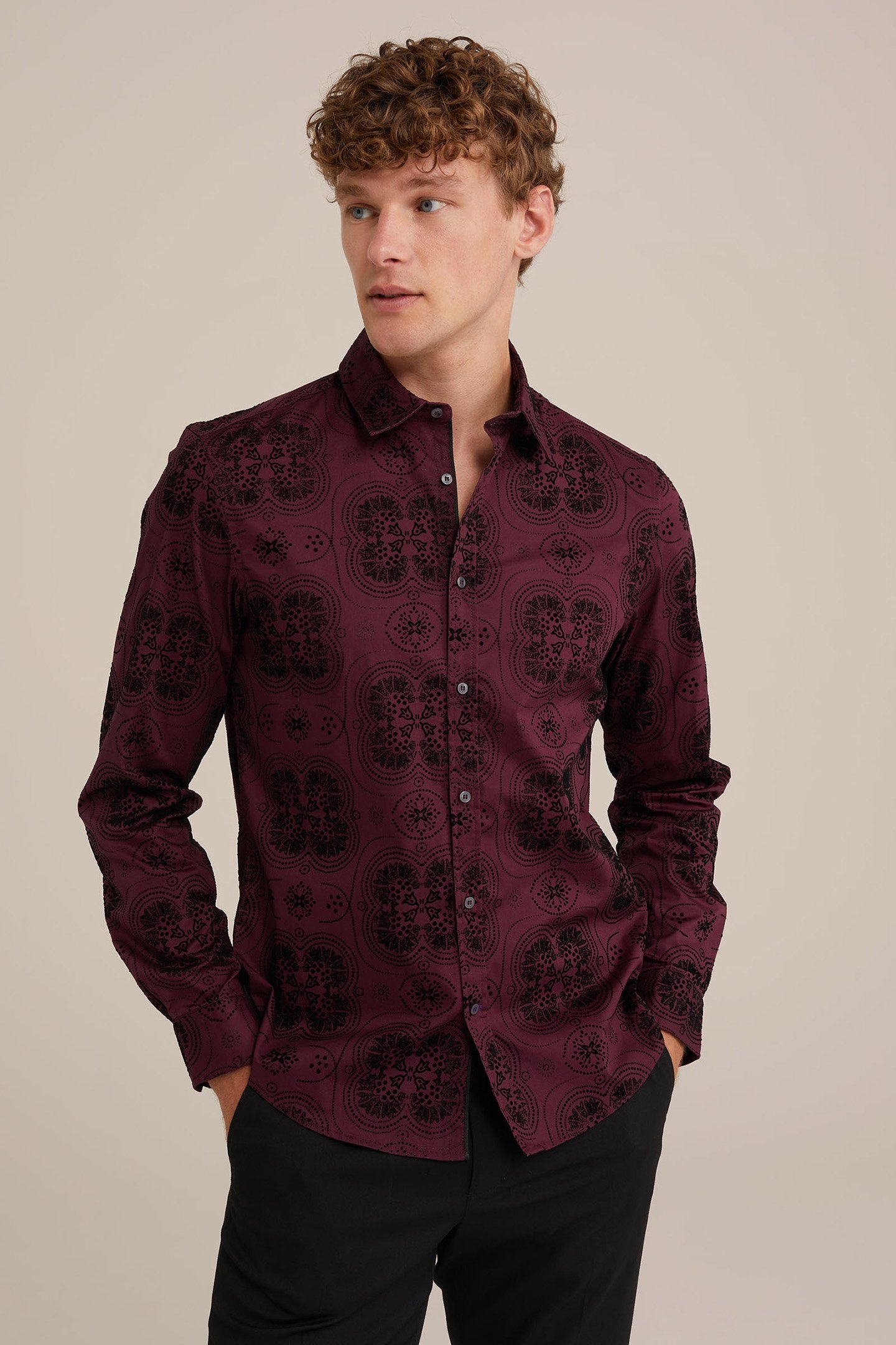 SHIRT BURGUNDY RED 1
