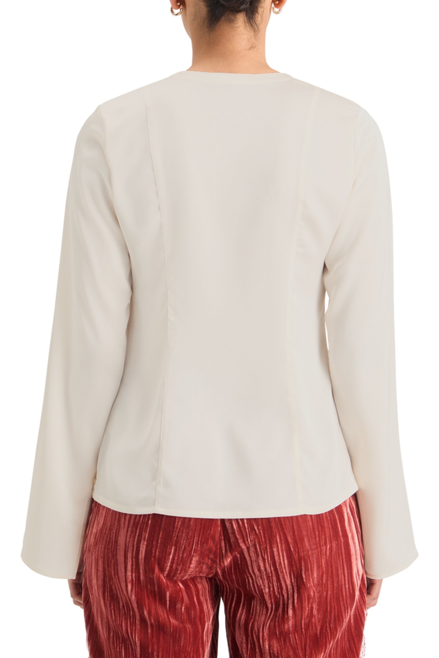 BUTTON DOWN CREPE SHIRT SOFT ICE 2