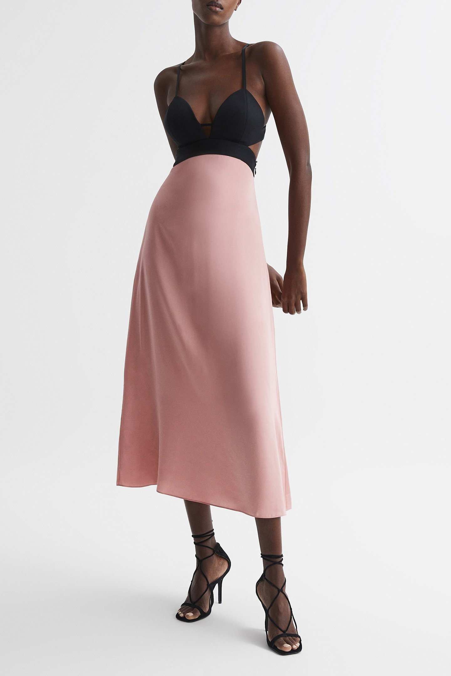 CARA-CUT OUT SLIP DRESS PINK 1