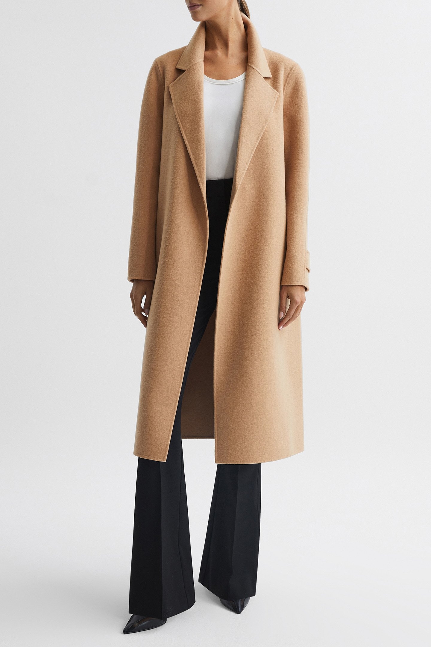 BROOKS-BLINDSEAM BELTED C CAMEL 1