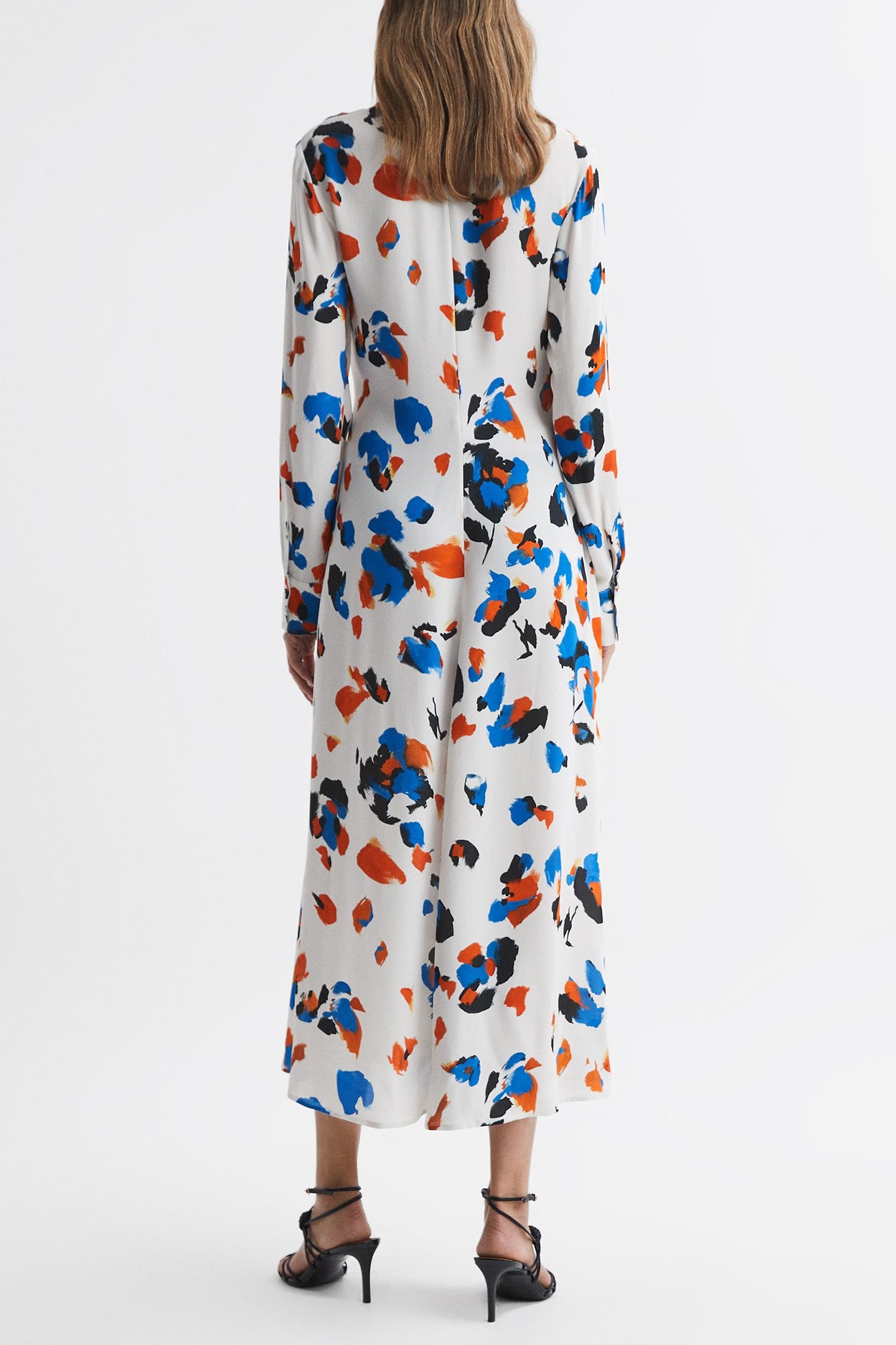 PRINTED MIDI DRESS BLUE 2
