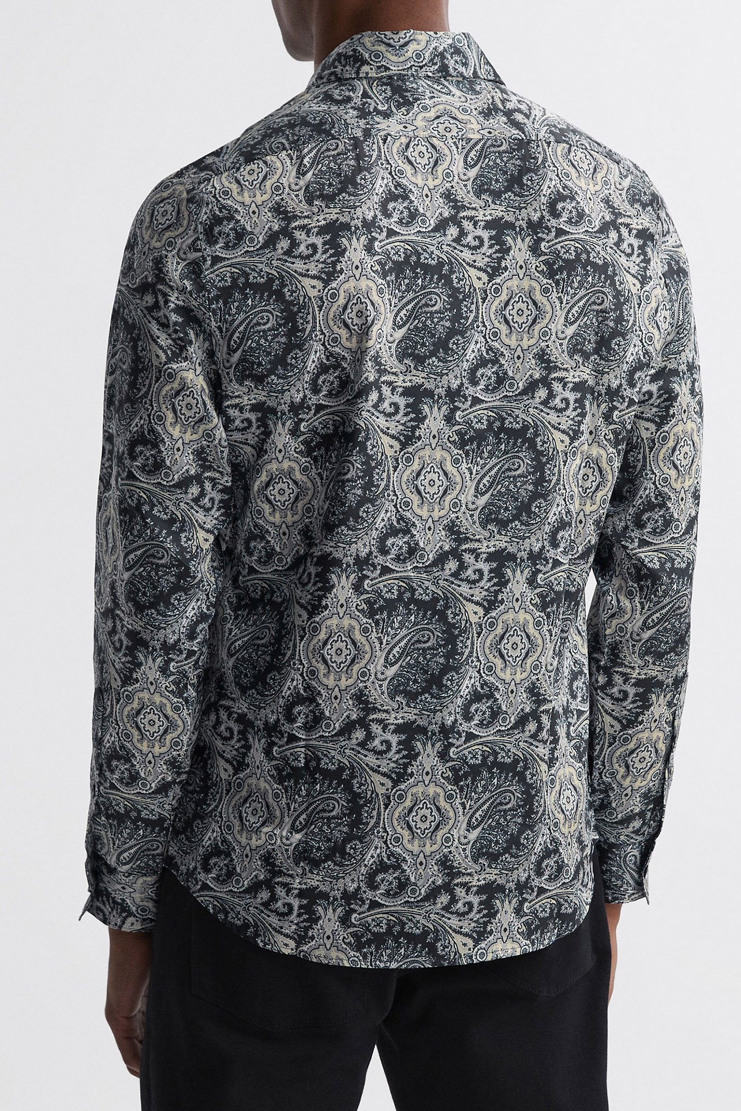 LS PAISLEY PRINT SHIRT BLACK MULTI 2