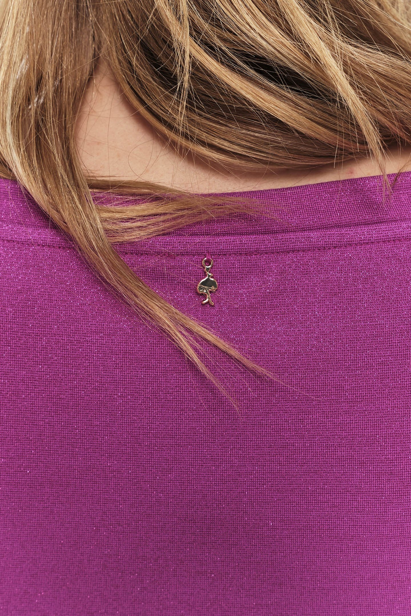 MATTIS - ORCHID T-SHIRT IN LUREX MESH ORCHID 4