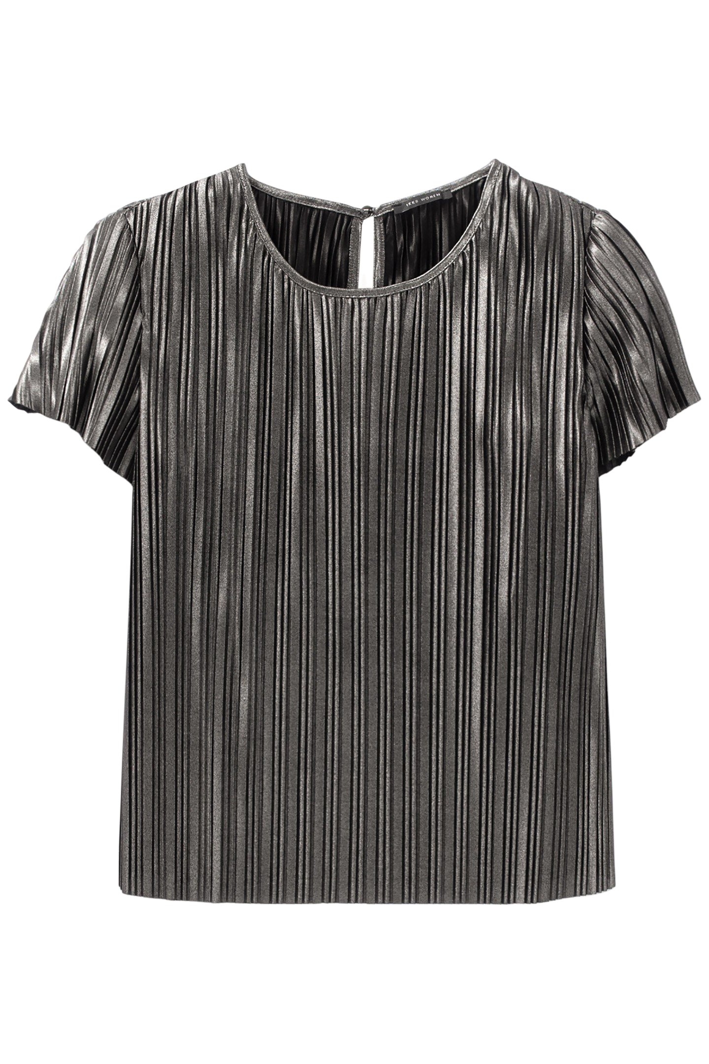 SILVER PLEATED LOOSE TOP 4