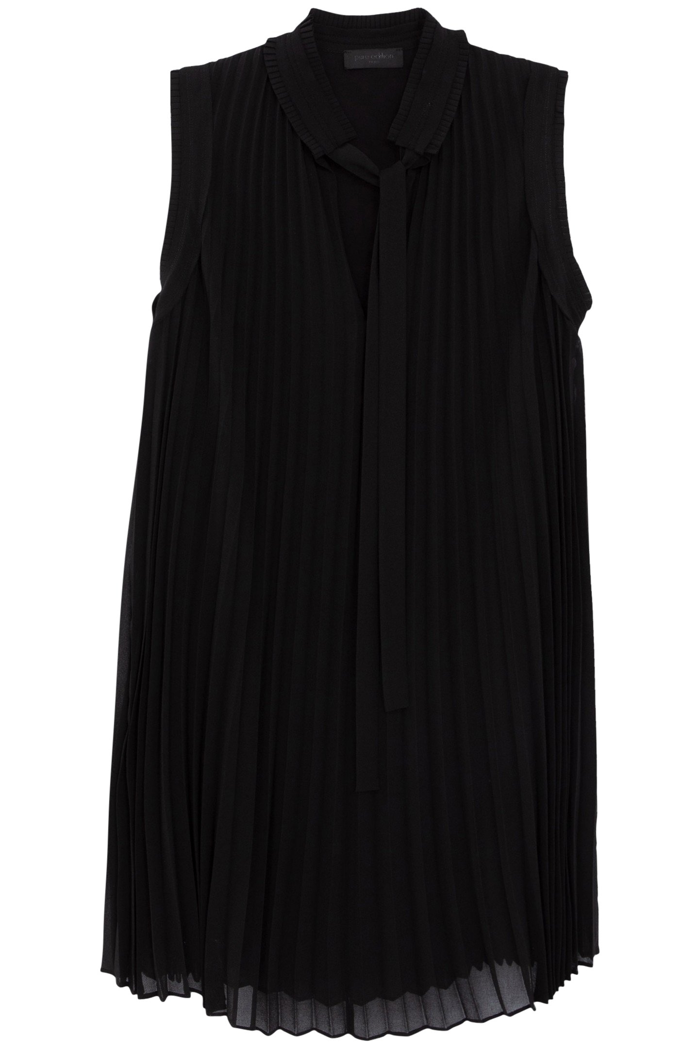 PURE EDITION – BLACK PLEATED BAGGY DRESS 3