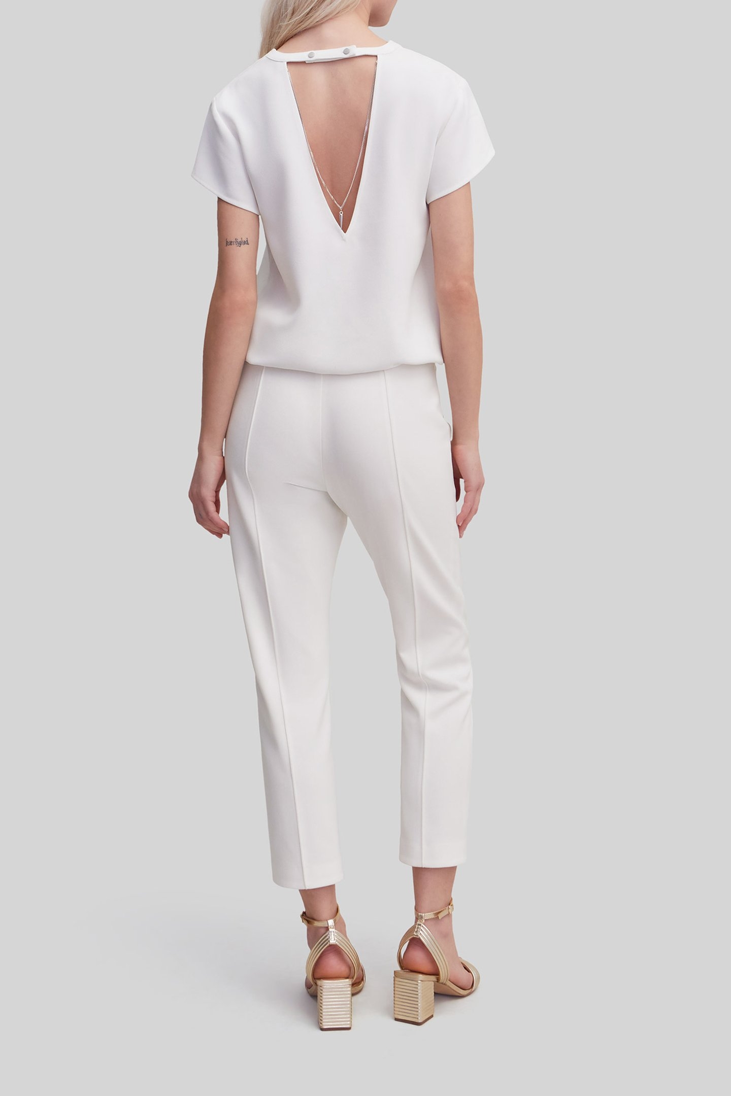 OFF-WHITE RECYCLED TOP WITH NECKLACE ON BACK 4