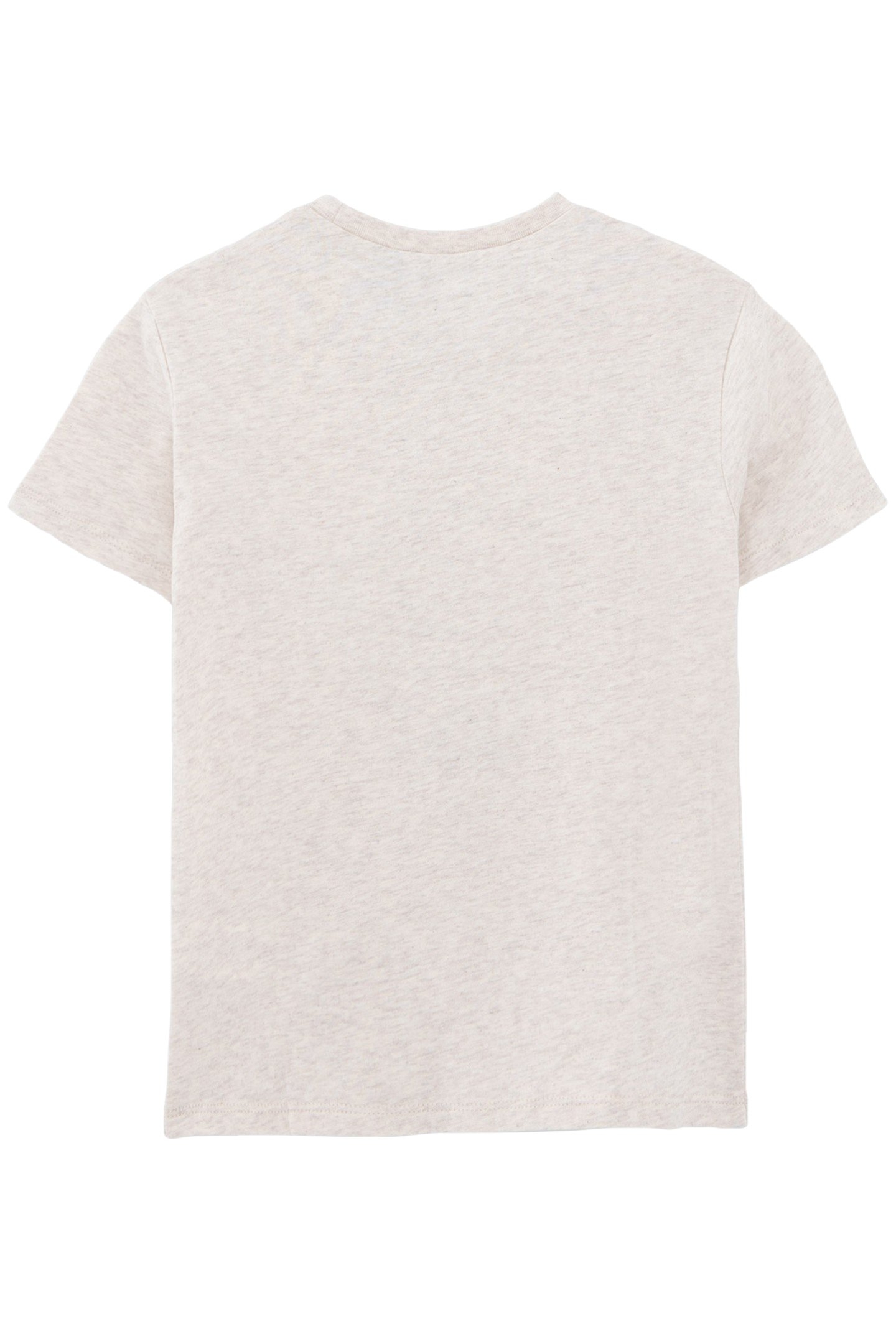 BOYS’ BEIGE MARL T-SHIRT WITH EMBROIDERED POLO IMAGE 2