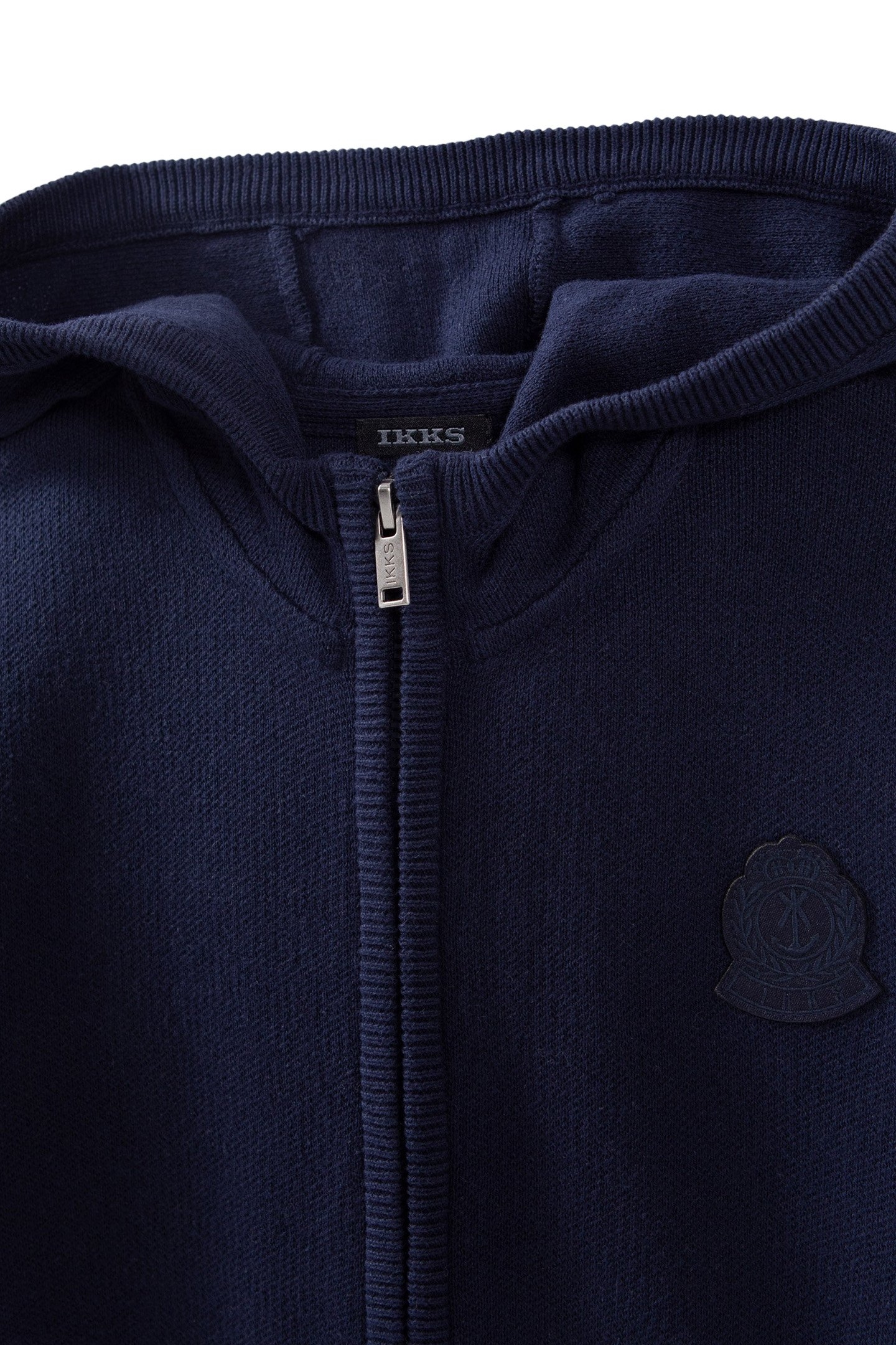 BOYS' NAVY KNIT CARDIGAN WITH WHITE STRIPES 3