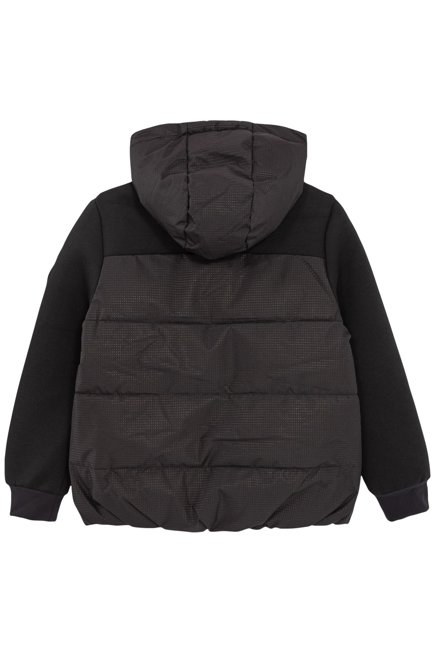 BOYS’ BLACK MIXED FABRIC PADDED JACKET 2