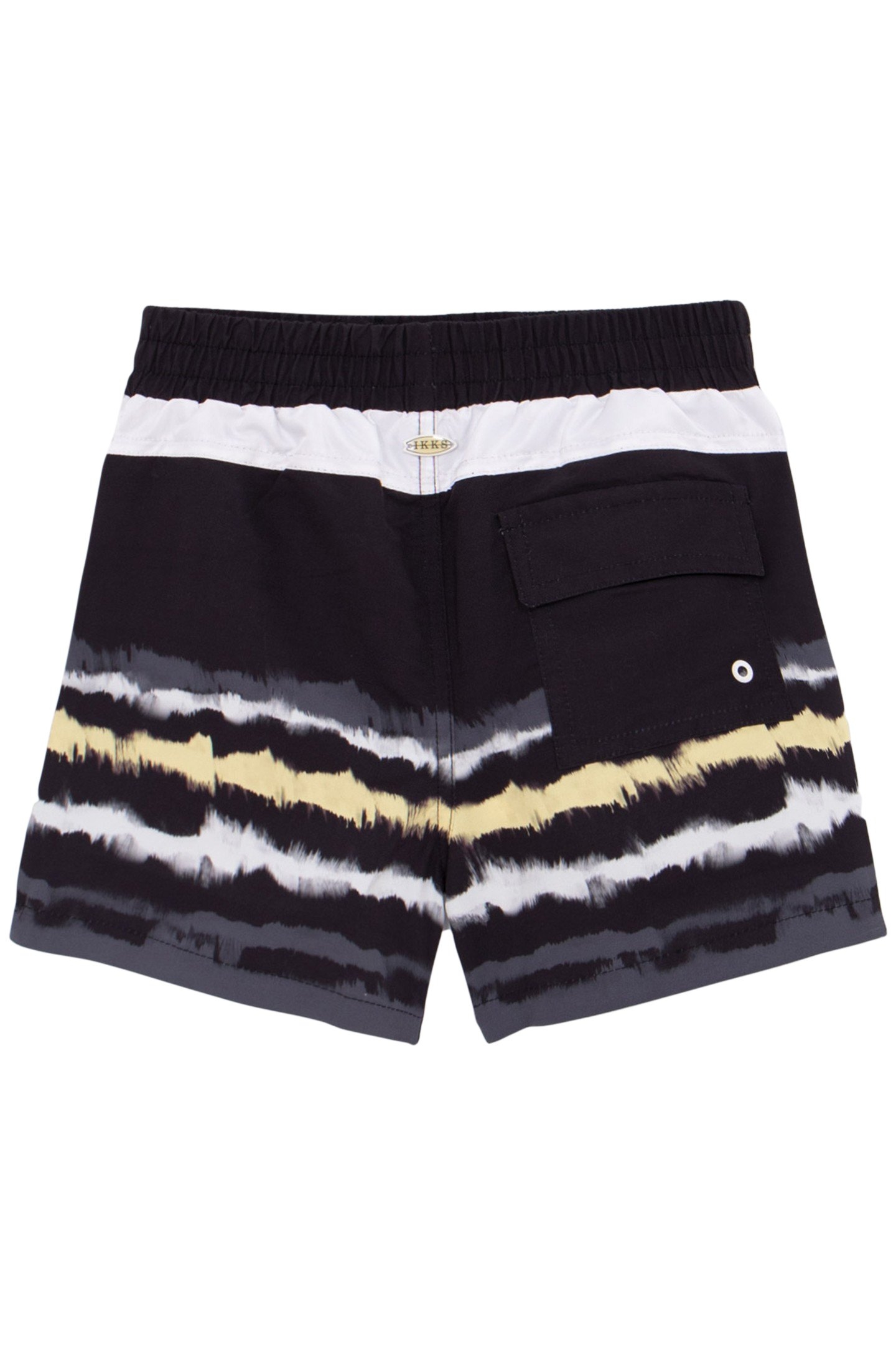 BOY'S BLACK PRINT SWIM SHORTS 2