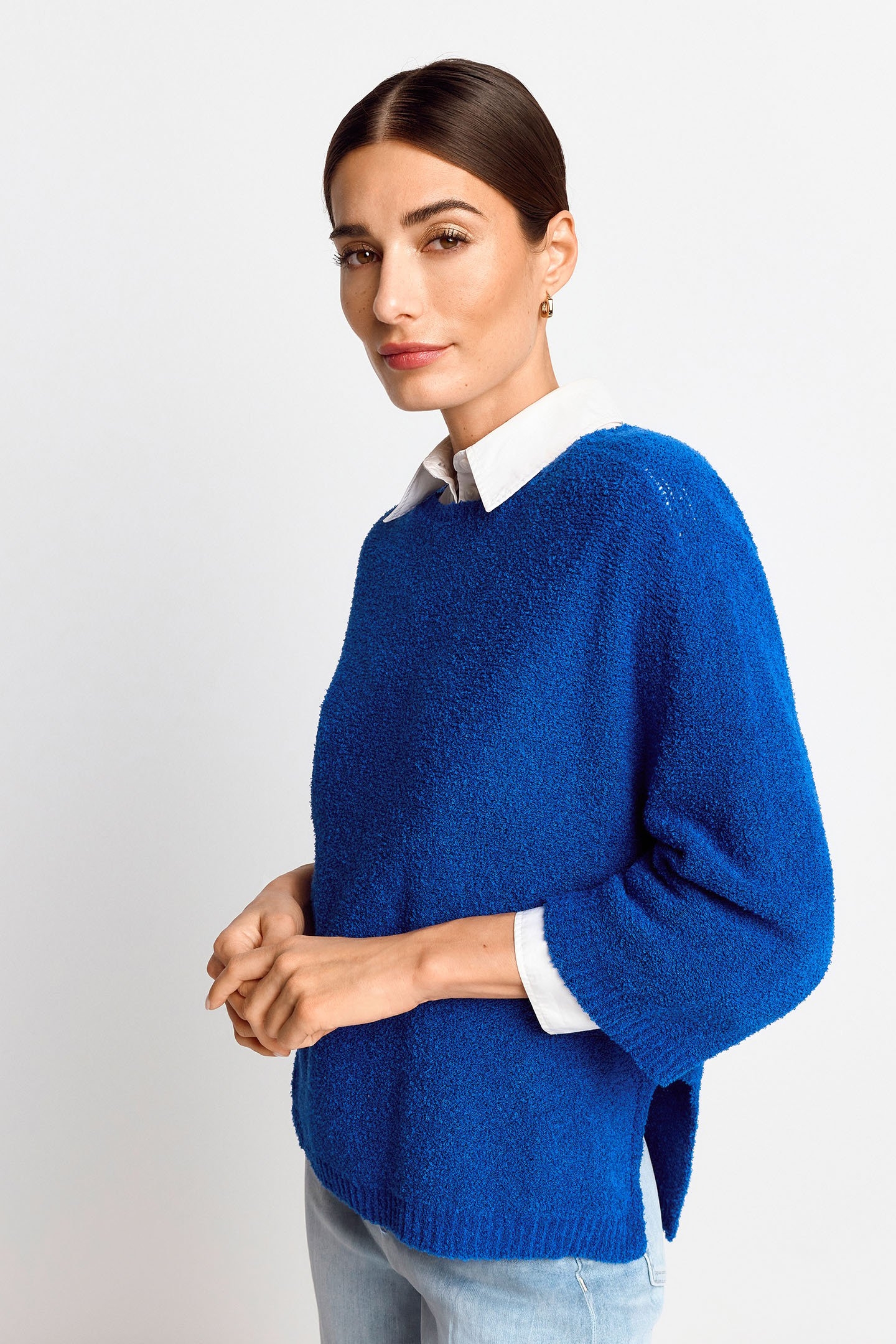 TOWELING SEAMLESS PULLOVER AZZURE BLUE 4