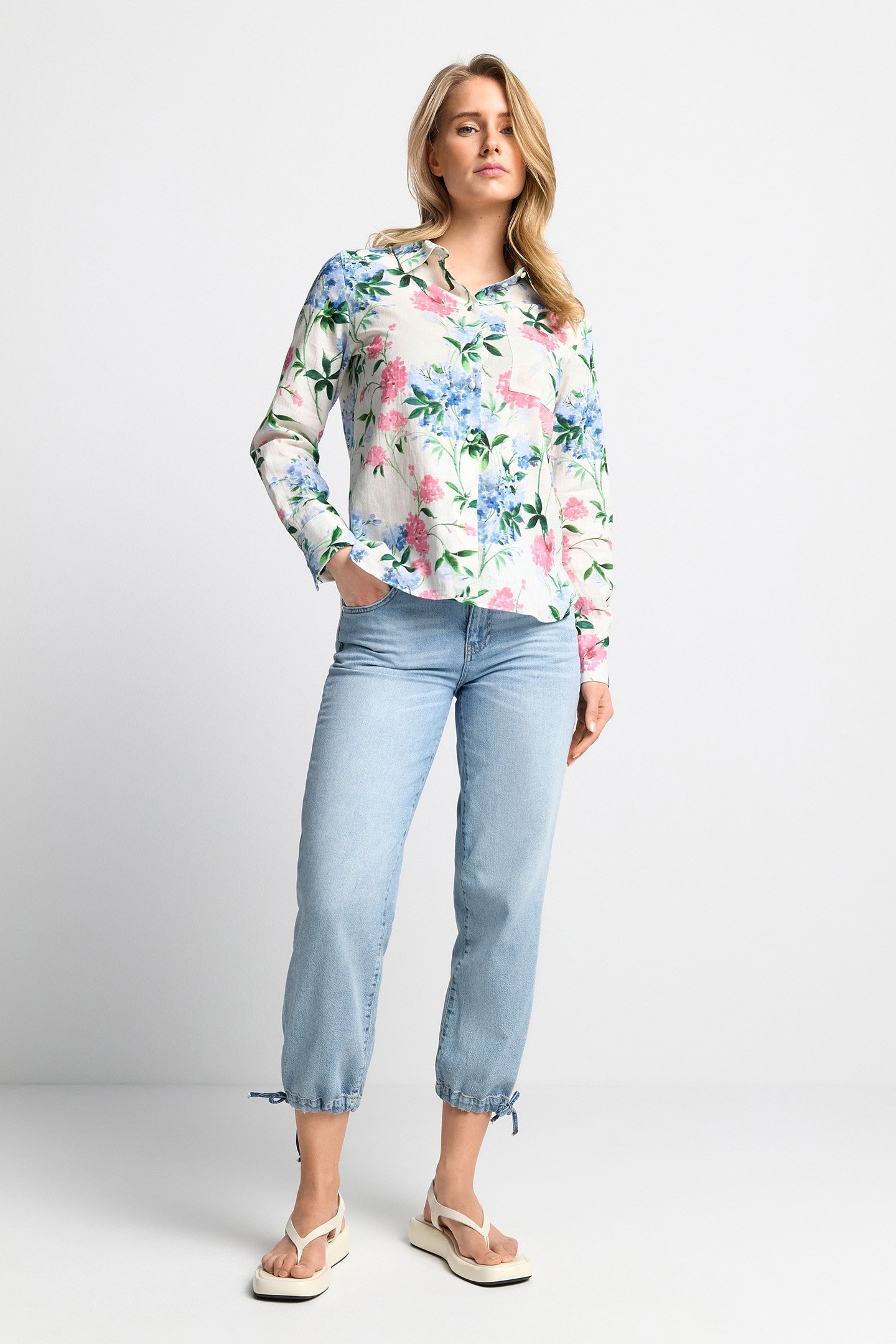 PRINTED BLOUSE SUSTAINABLE WHISPER WHITE 2