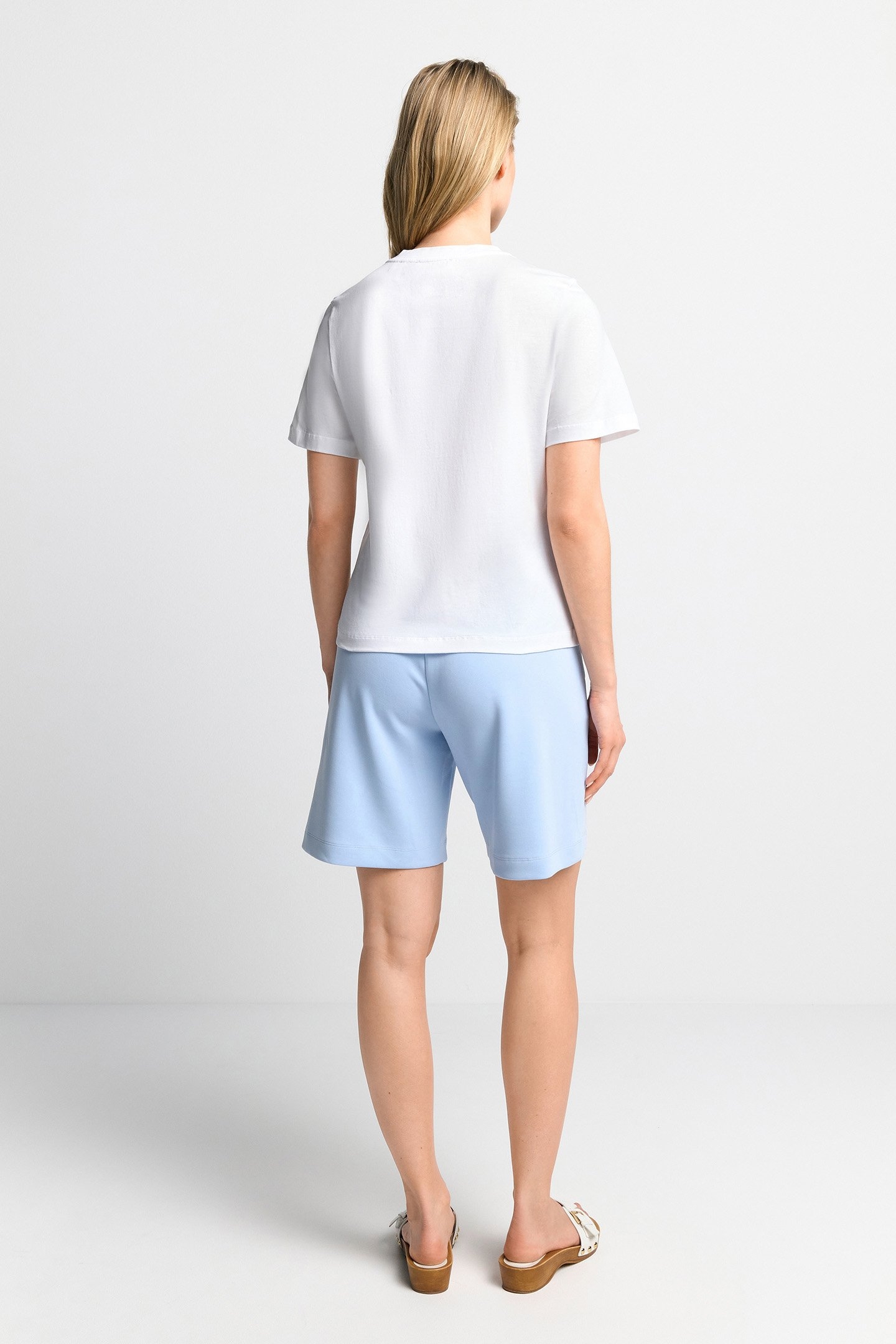 ELEGANT FIT T-SHIRT WITH SEASHELL PRINT ORGANIC WHITE 3