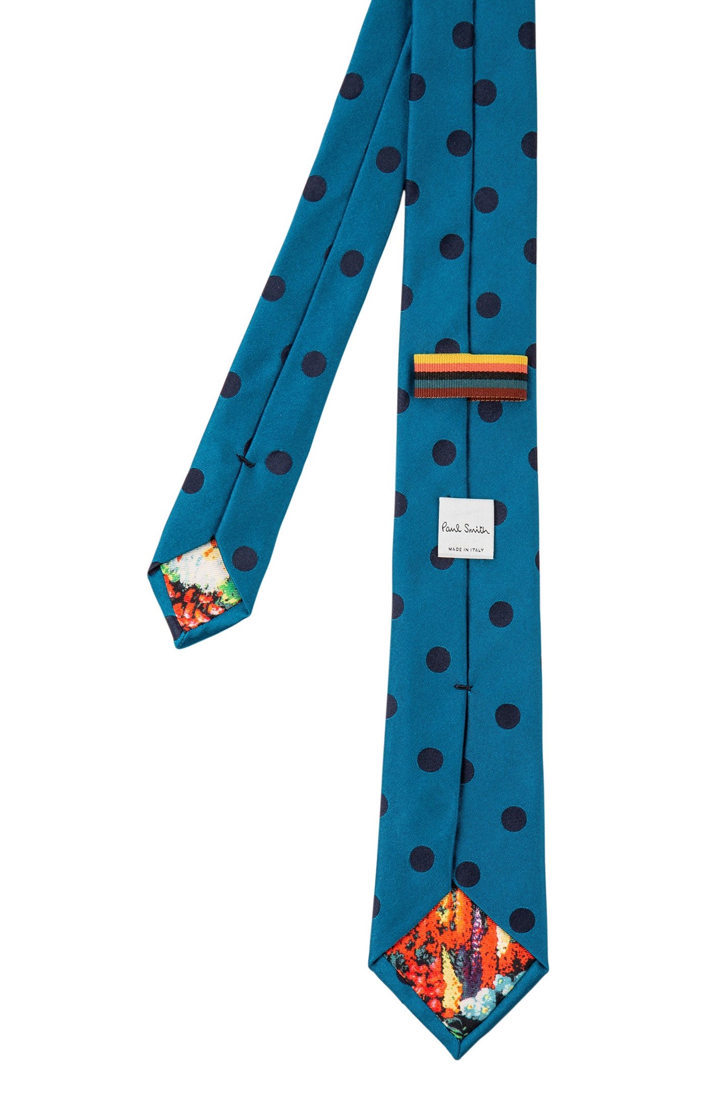 MEN TIE SPOT PETROL BLUE 2