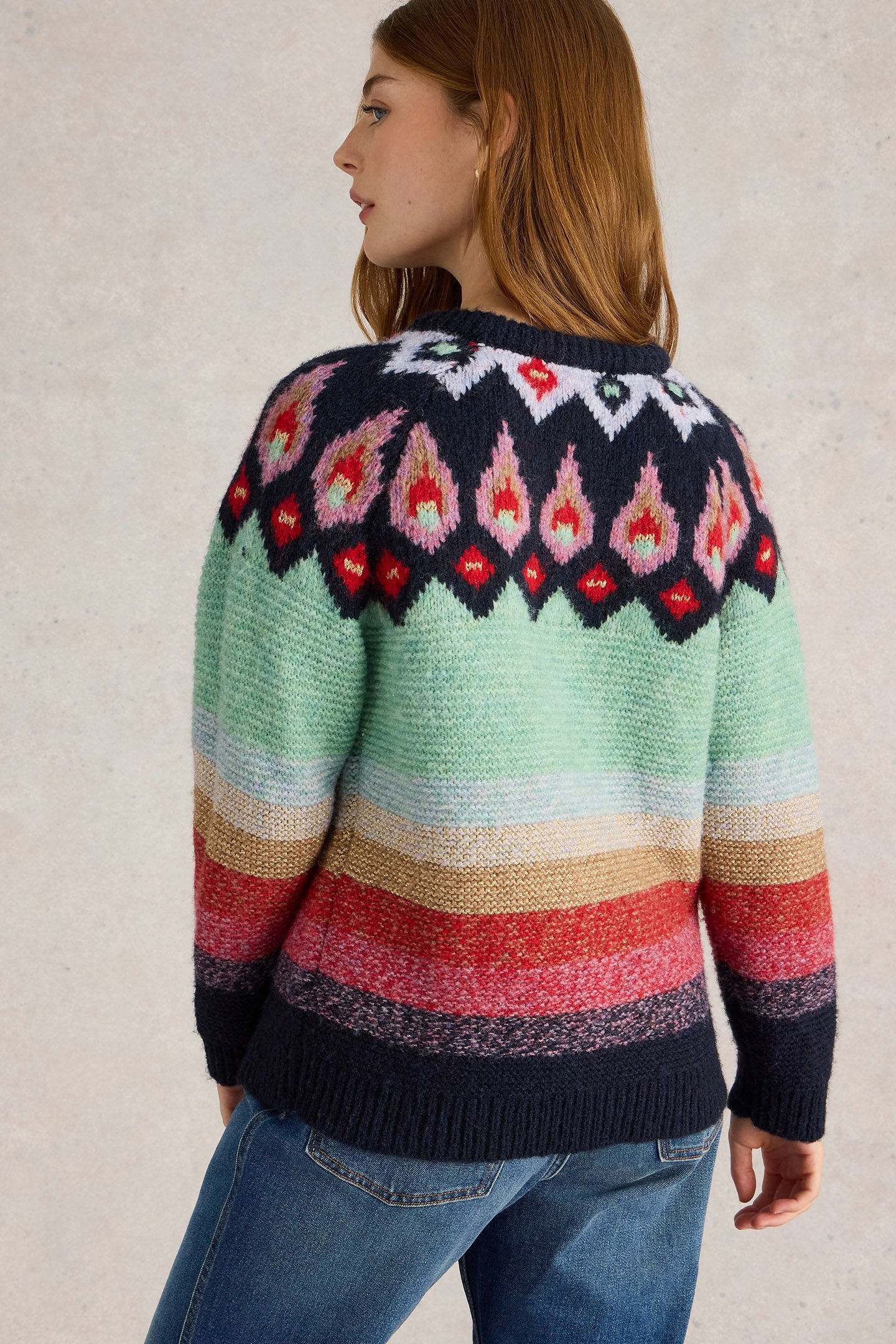 NEW YORK FAIRISLE JUMPER RED MULTI 2