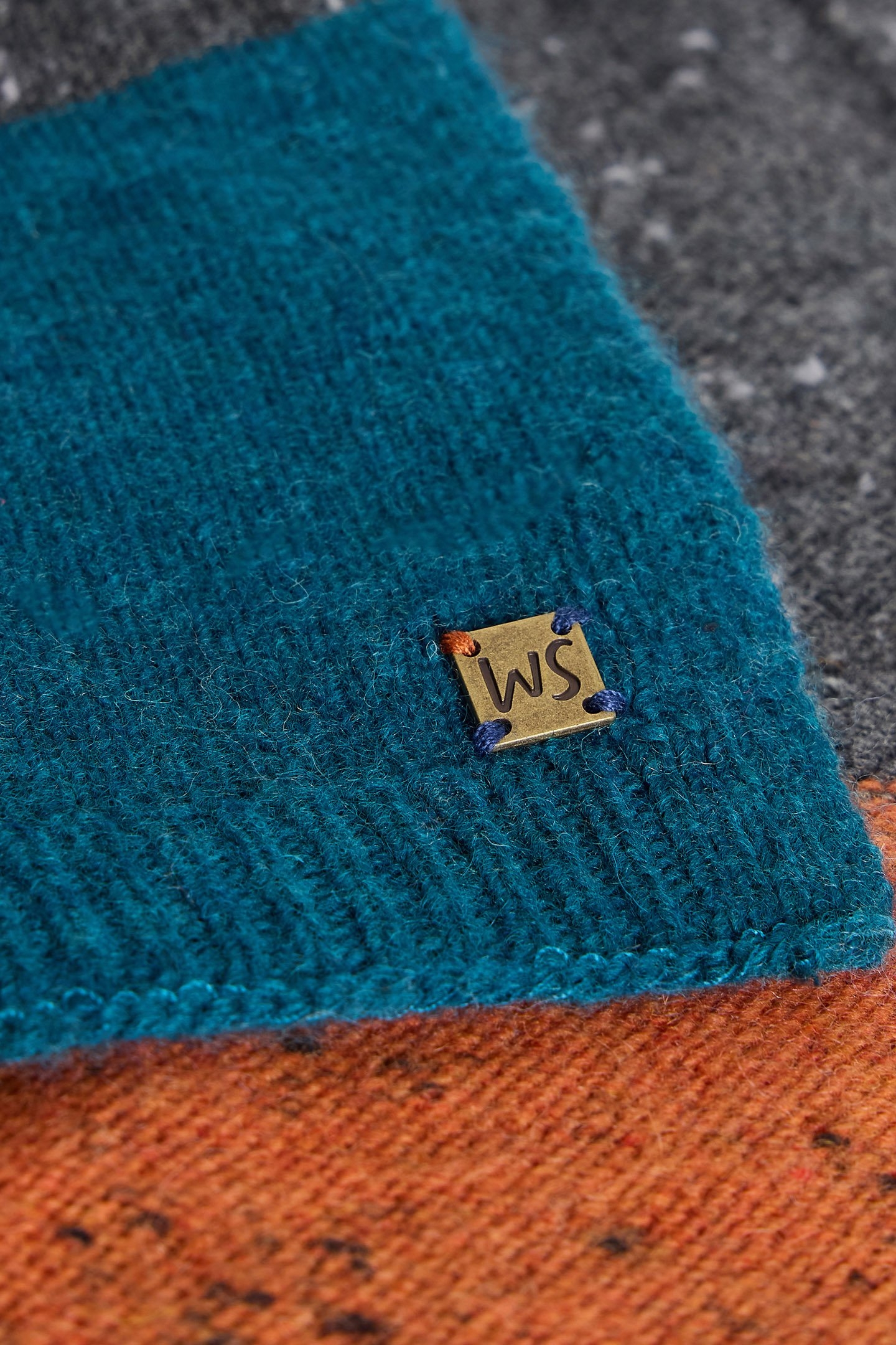 ALBIE KNIT SCARF GREY MULTI 3