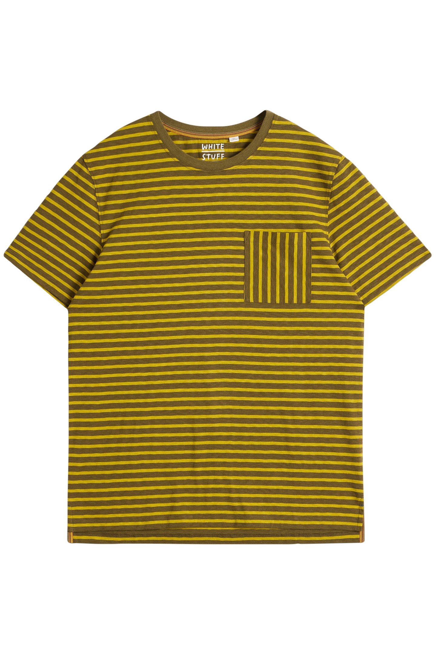 ABERSOCH STRIPE SS TEE GREEN MULTI 1