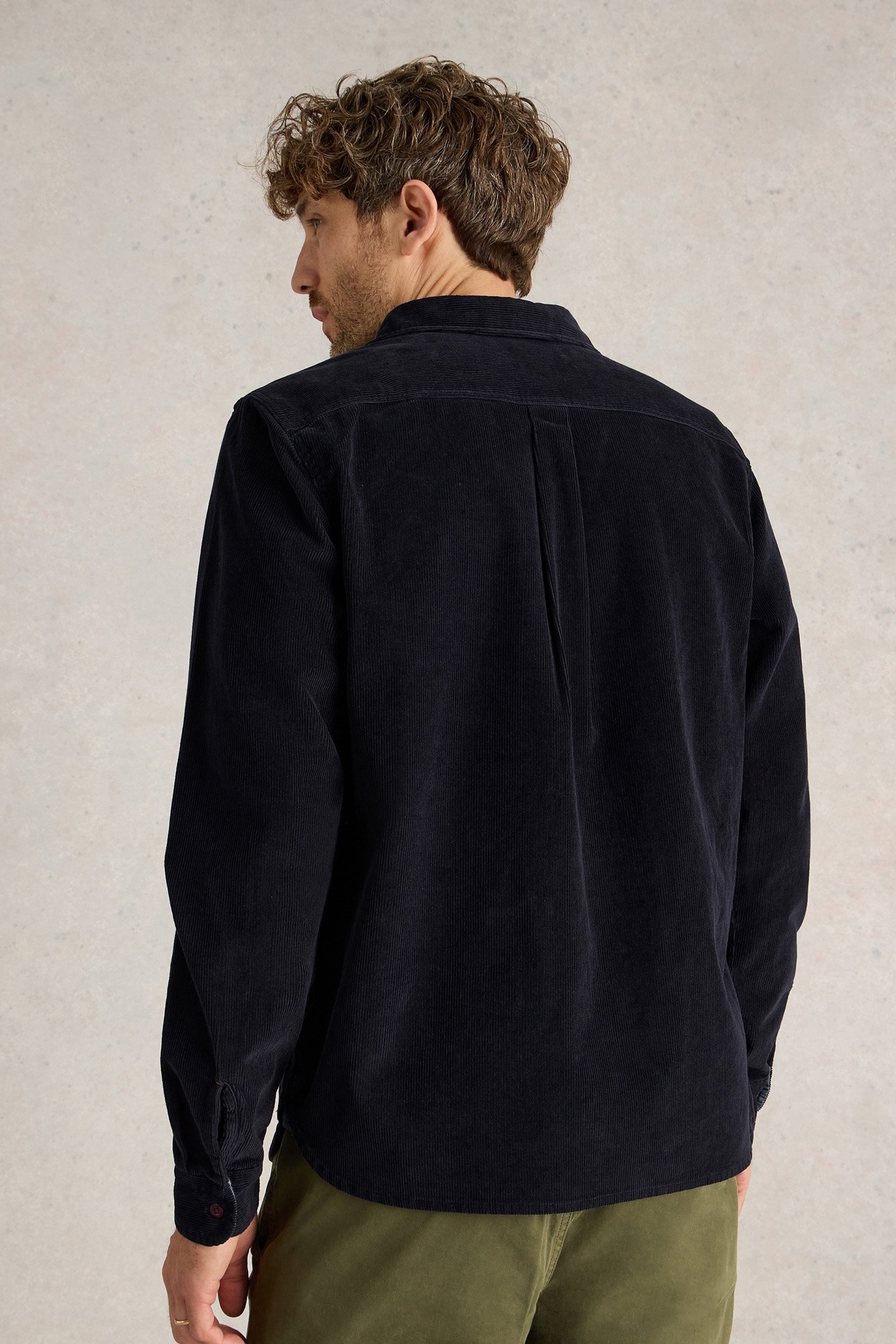 GRIFFIN CORD SHIRT DARK NAVY 2