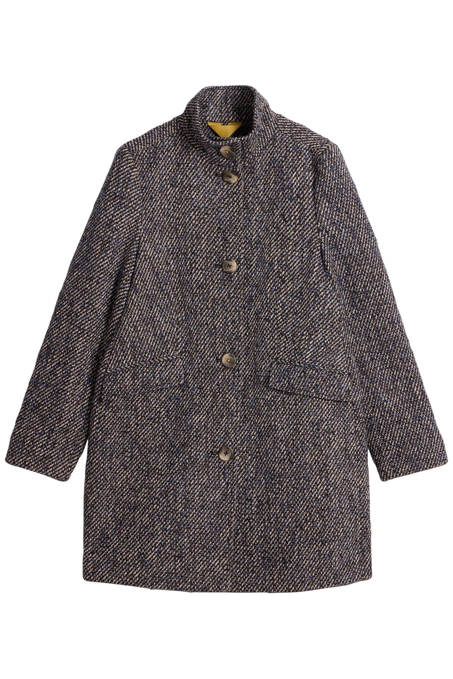 KARLA TWEEDY COAT NAVY MULTI 3