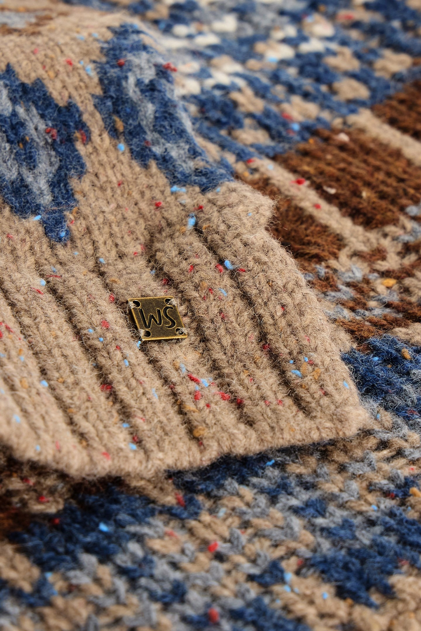 GROVE FAIRISLE SCARF NATURAL MULTI 3