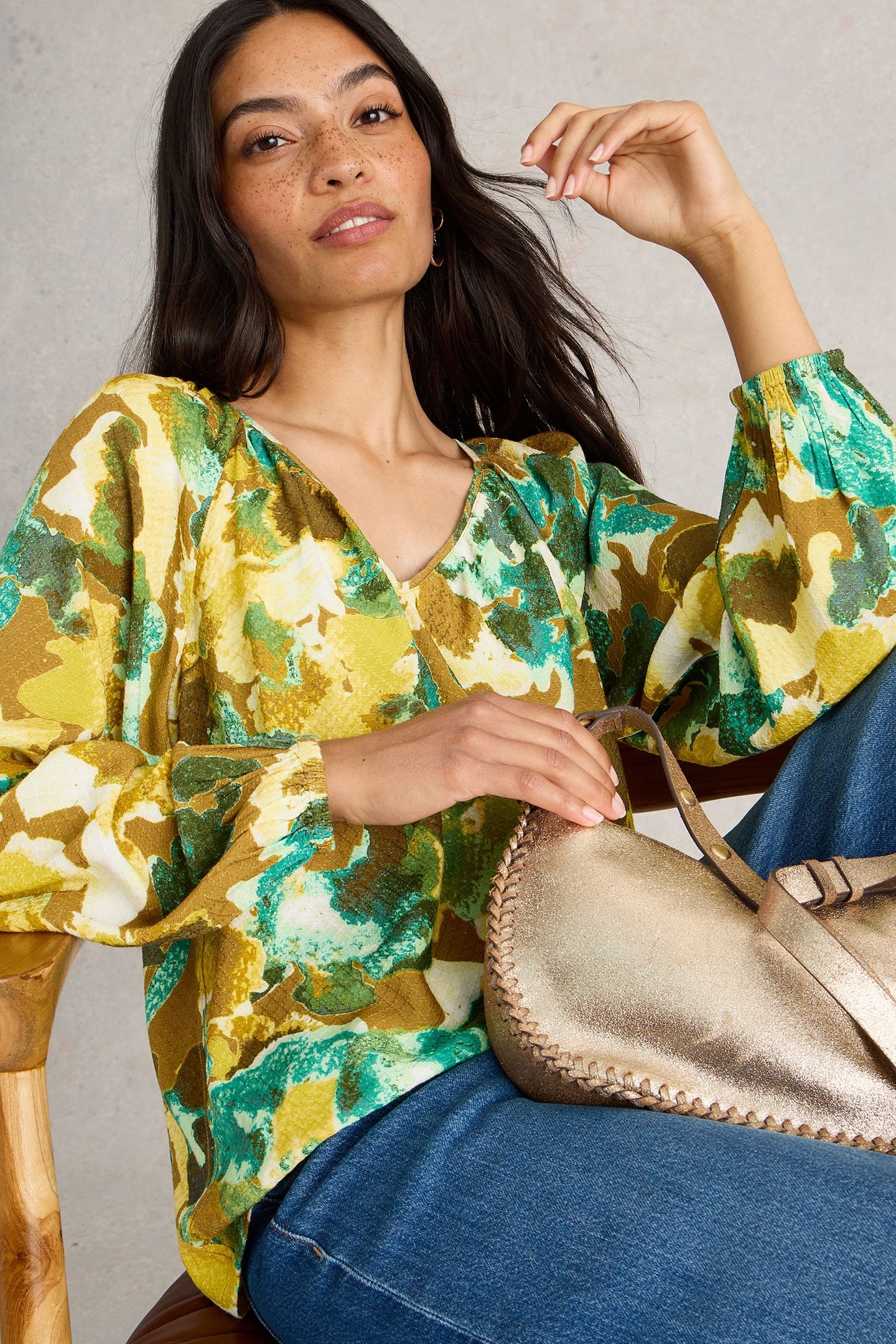 IMOGEN TOP YELLOW PRINT 4