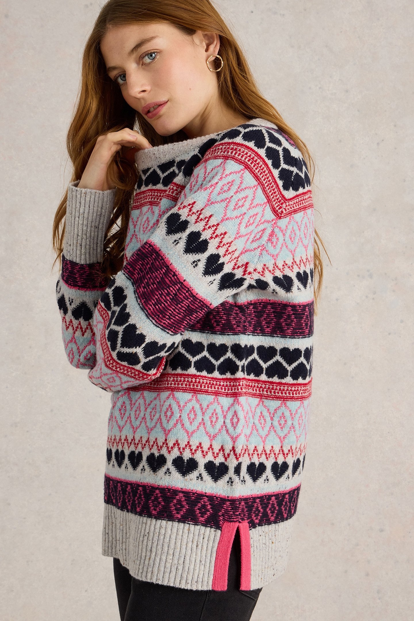 GABBY LONGLINE FAIRILE GREY MULTI 5