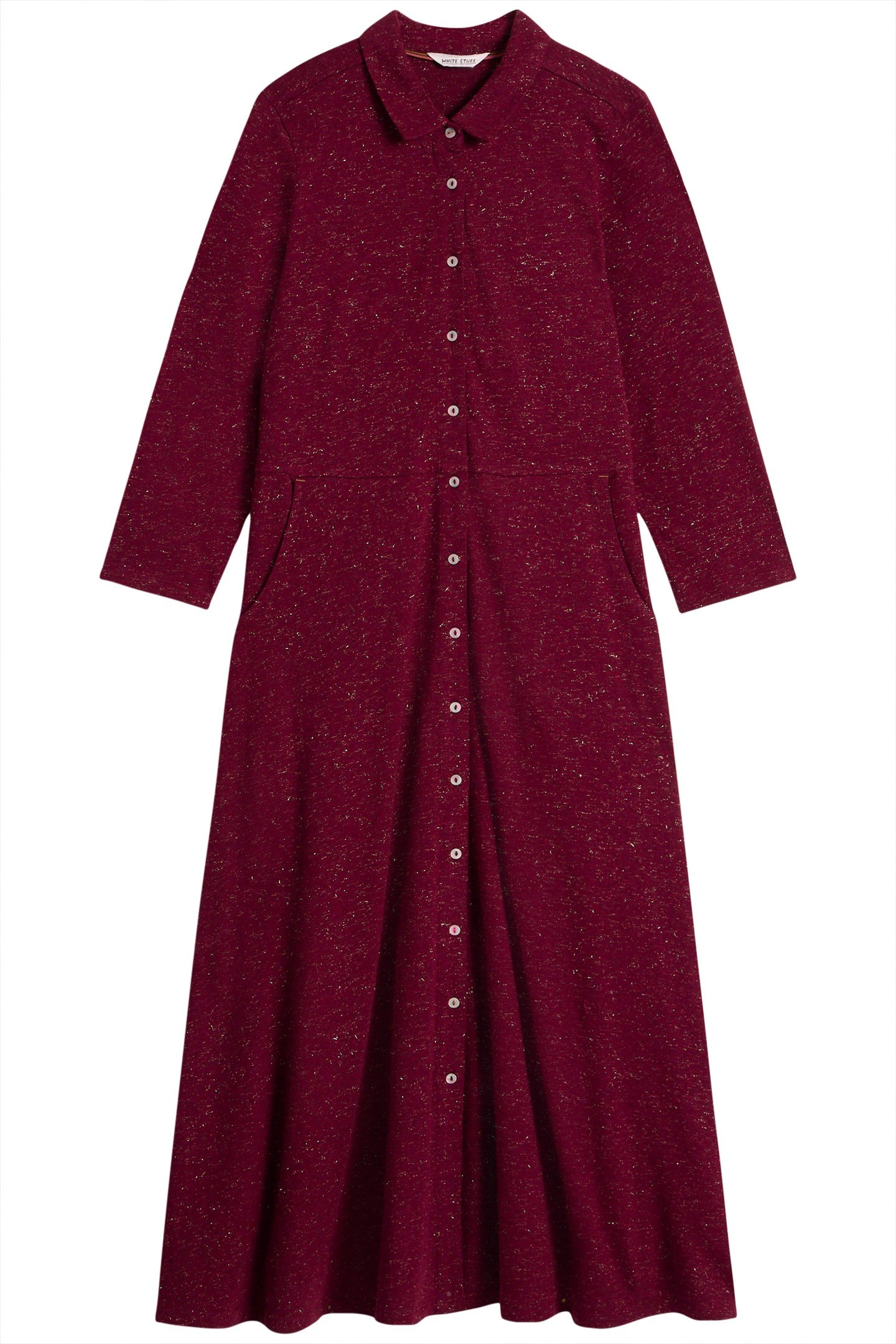 RUA SPARKLE JERSEY DRESS DARK PLUM 1