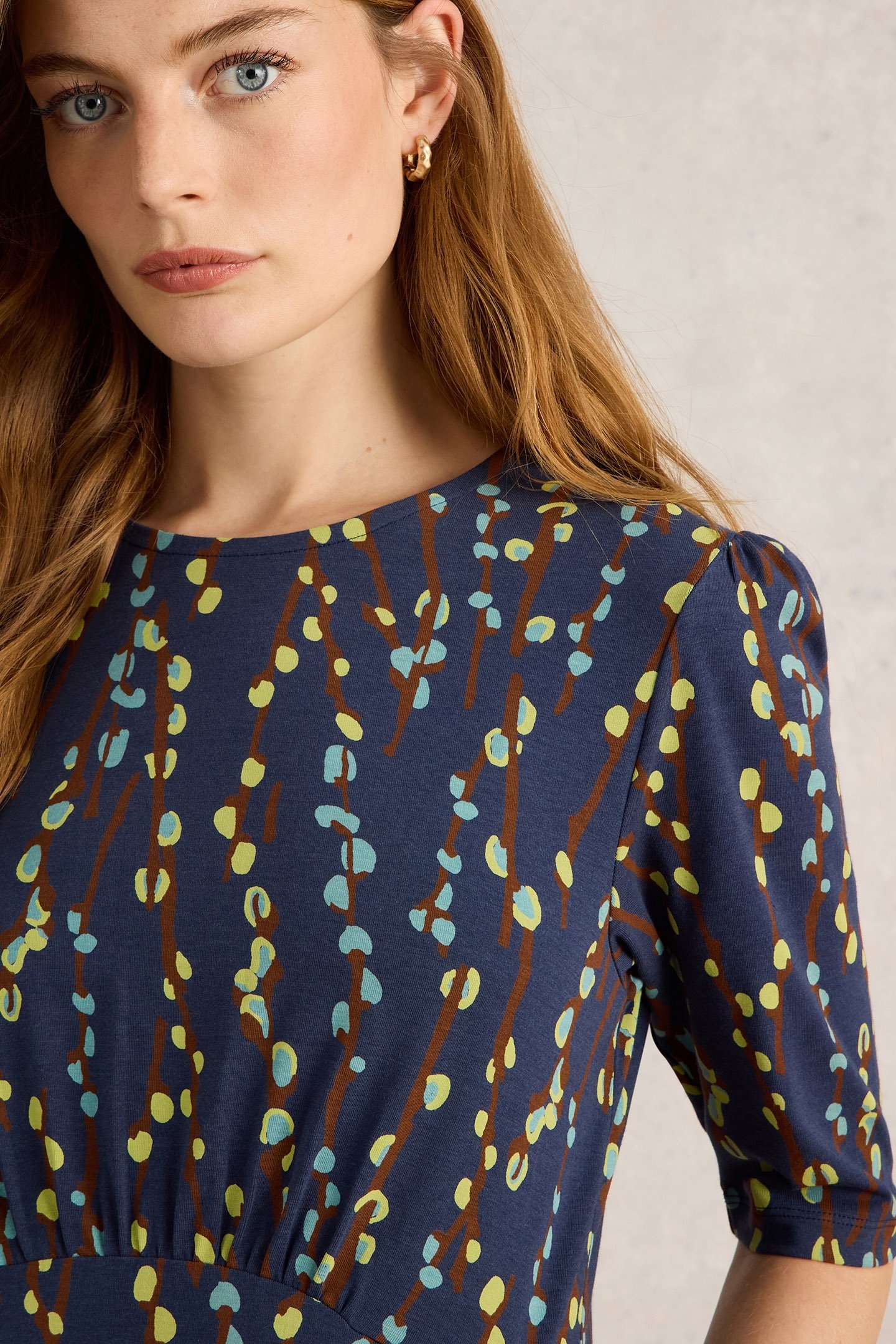 OLIVIA JERSEY DRESS NAVY PRINT 5