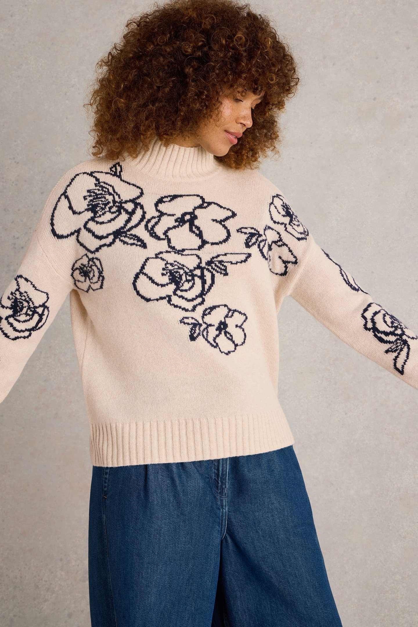SPRIG FLORAL JUMPER NATURAL MULTI 3