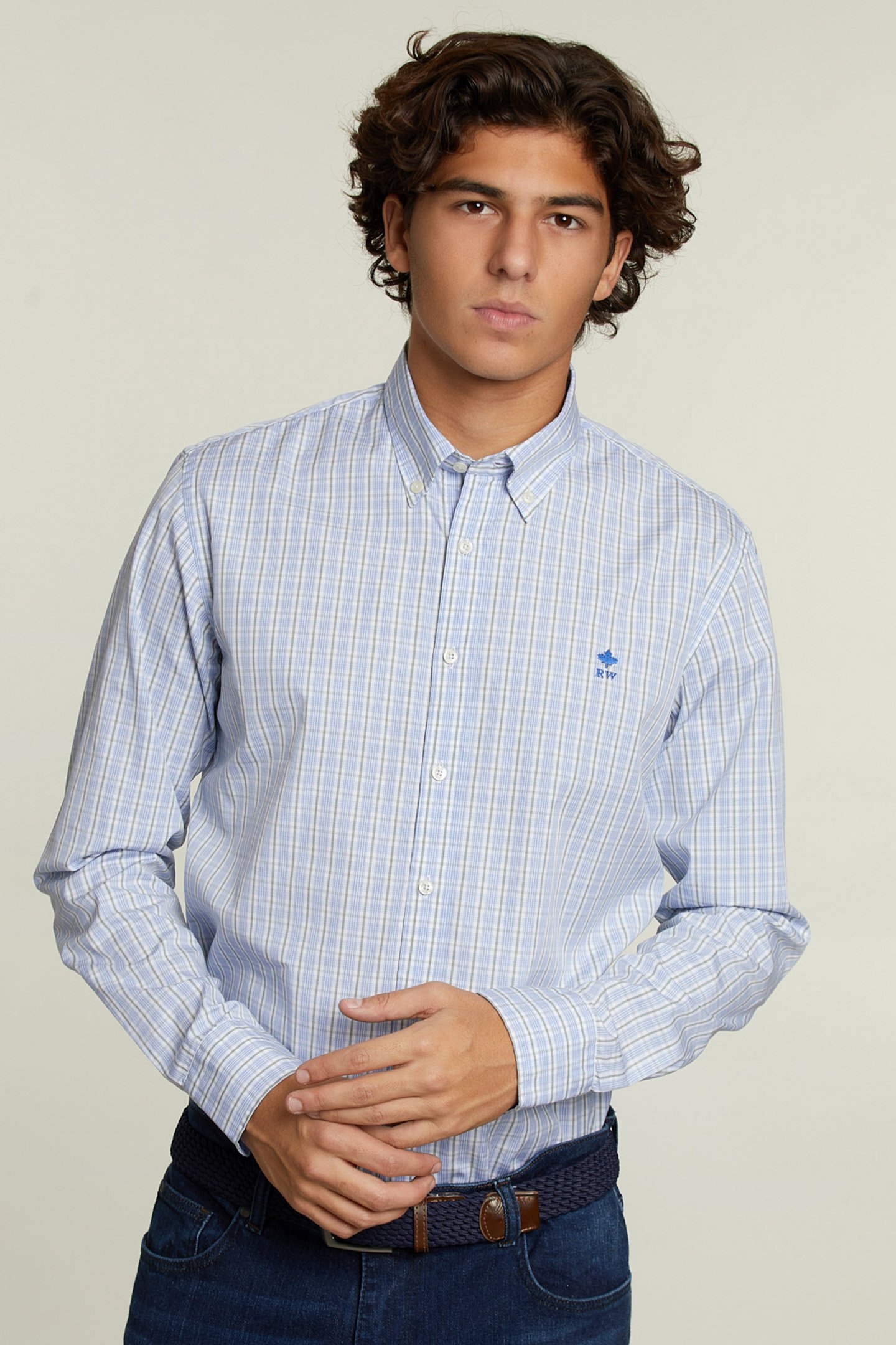 CUSTOM FIT CHECKED SHIRT MULTI 1